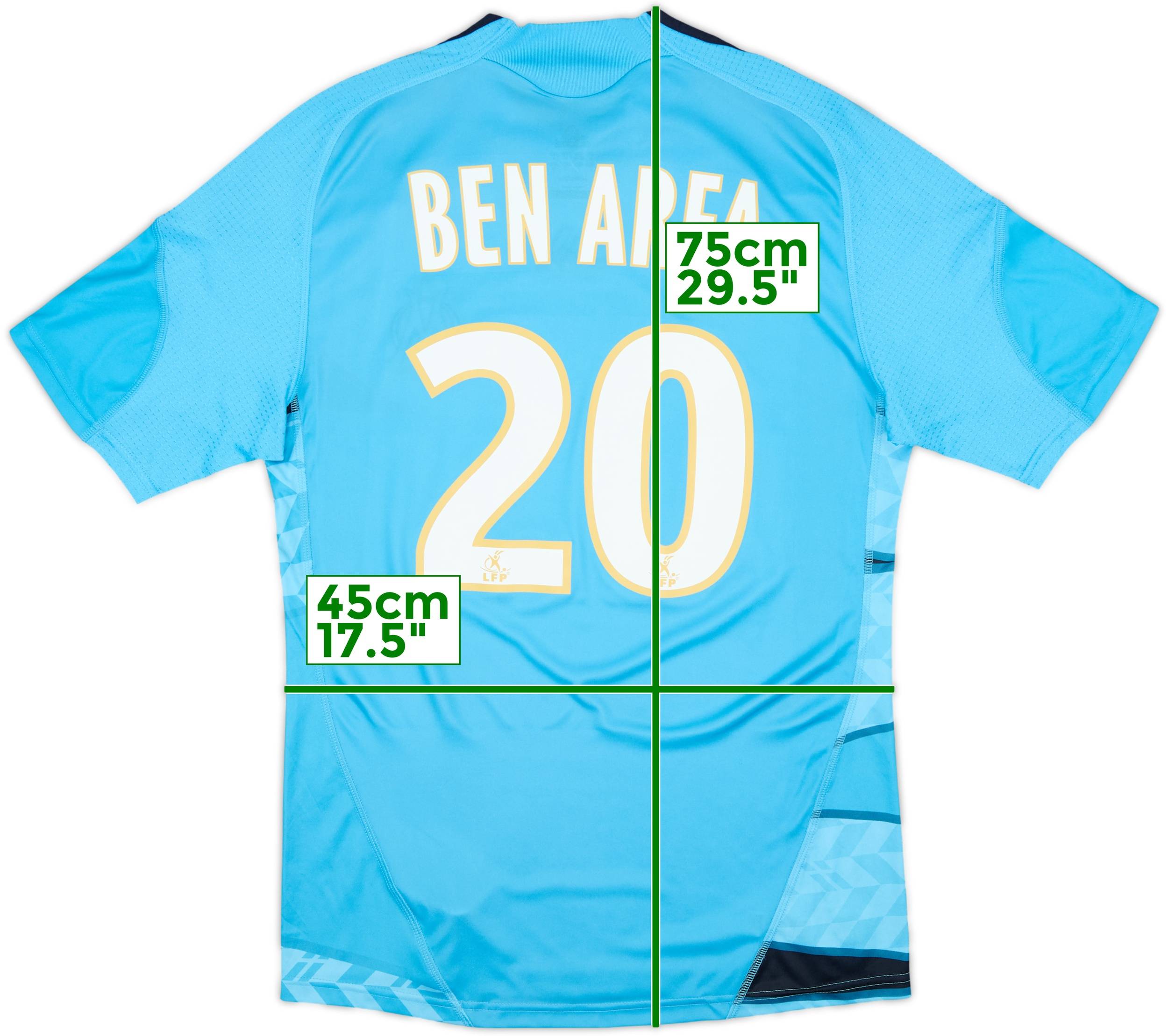 ２００９シーズン　マルセイユ　ホーム　ベン・アルファ　ユニフォーム 2009-10 Olympique Marseille Away Shirt Ben Arfa #20 - 8/10 - (M)