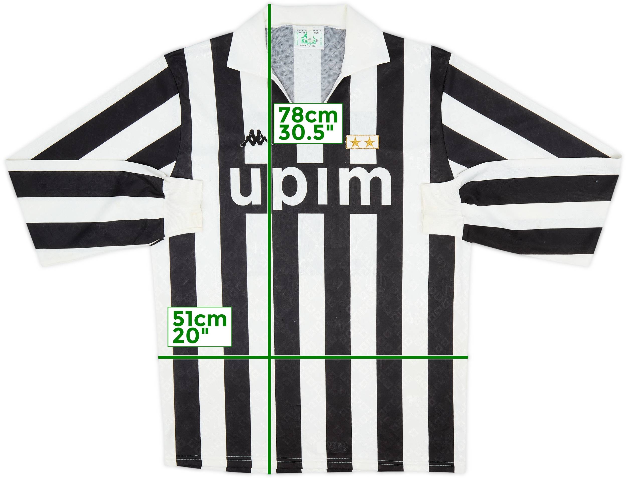 1989-90 Juventus Home L/S Shirt #11 - 8/10 - (XL)