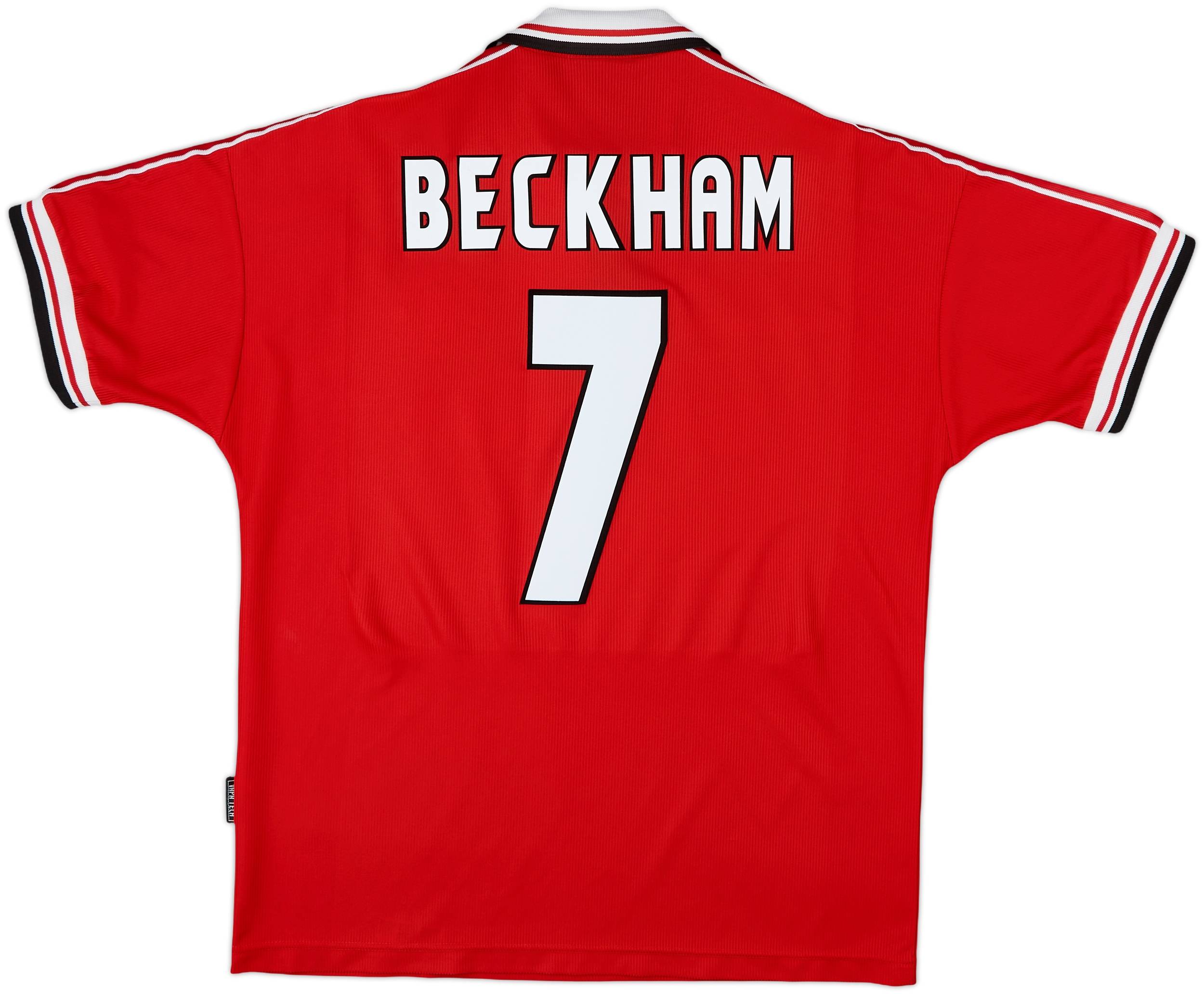 1998-00 Manchester United Home Shirt Beckham #7 - 8/10 - (L)
