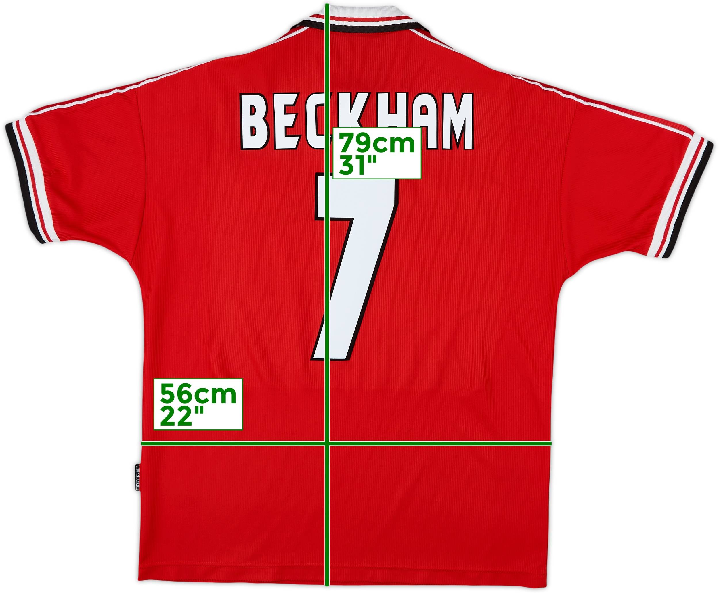 希少　Nike Manchester United Beckham 7 L 1998-00 Manchester United Home Shirt Beckham #7 - 7/10 - (L)