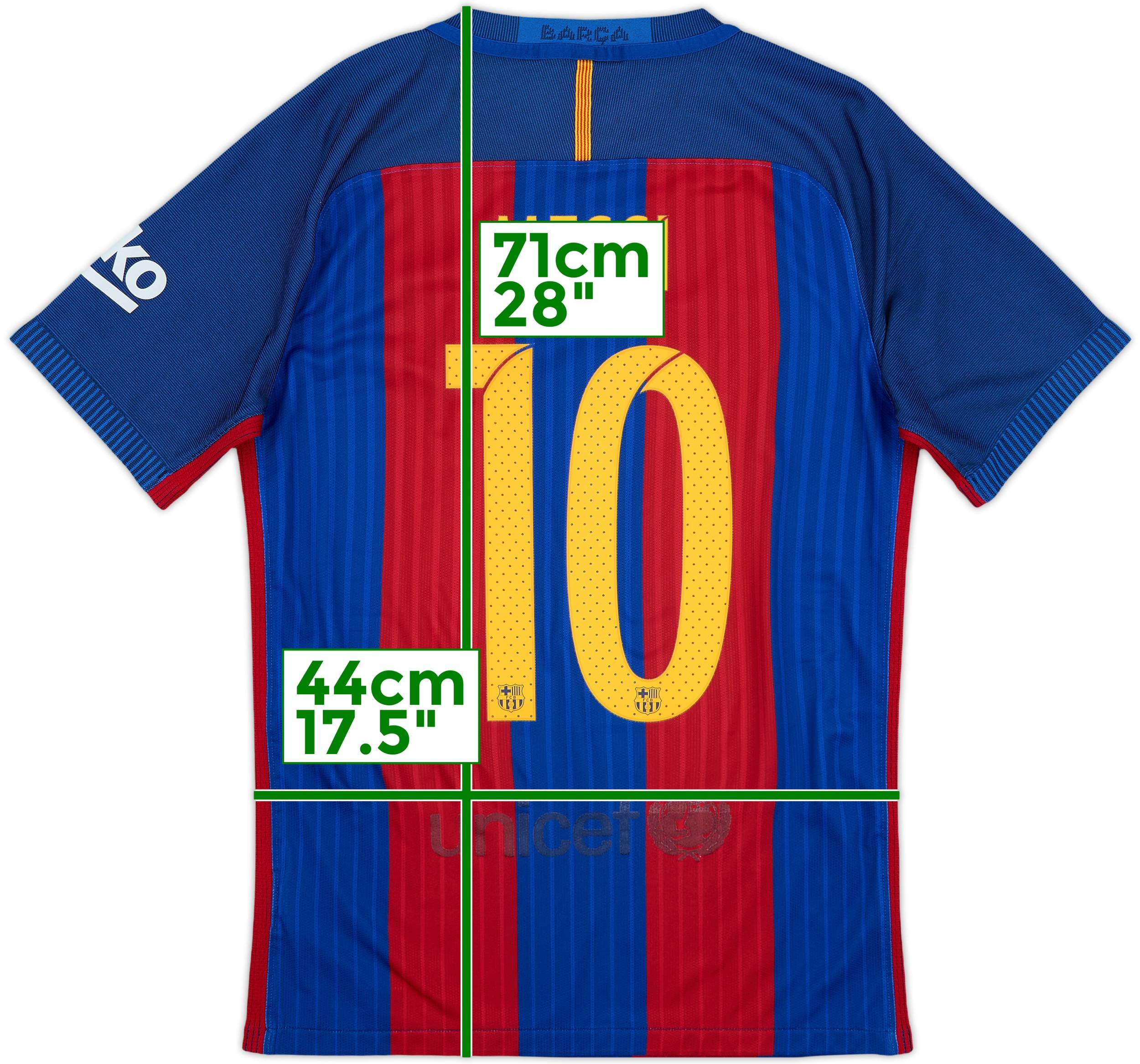 2016-17 Barcelona Authentic Home Shirt Messi #10 - 5/10 - (S)
