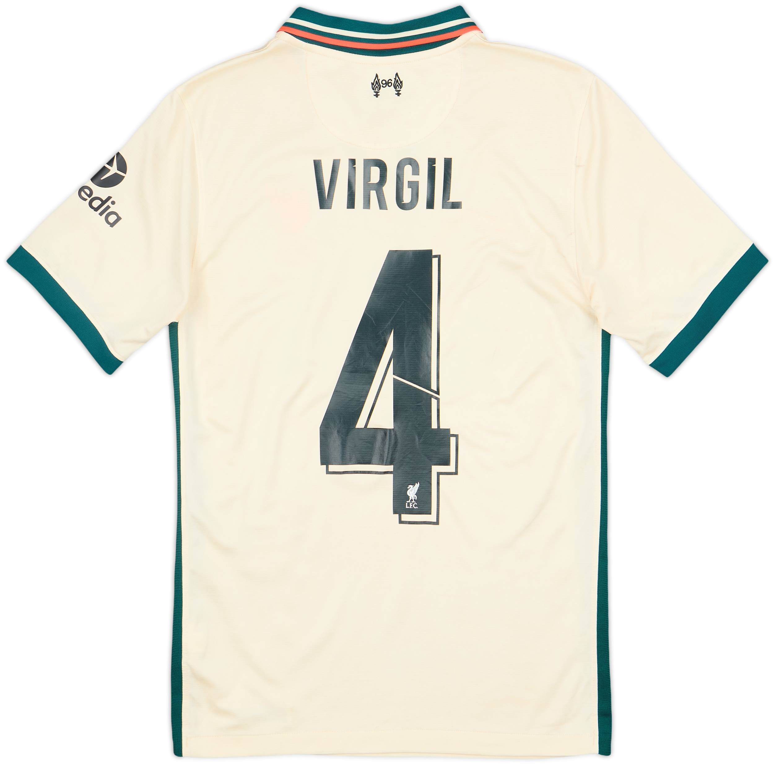 2021-22 Liverpool Away Shirt Virgil #4 - 7/10 - (XS)
