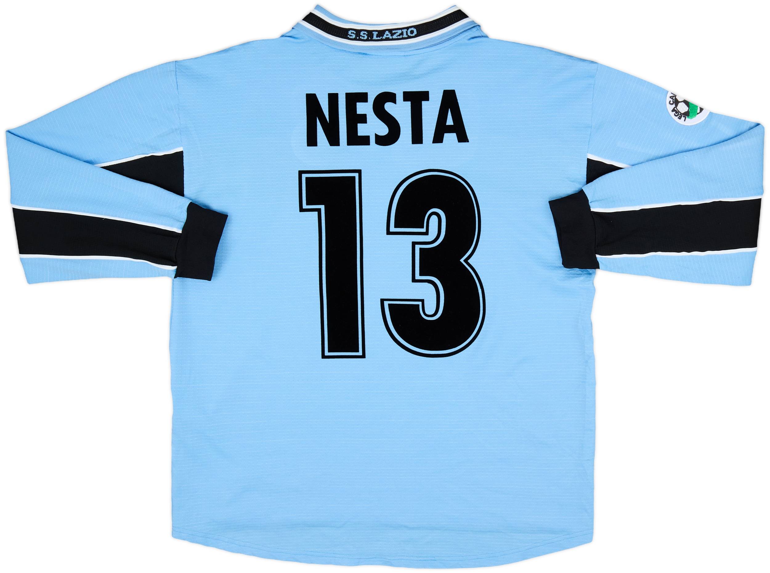 t*n様 【正規品】SS Lazio 1998/1999 NESTA 13 1998-00 Lazio Home L/S Shirt Nesta #13 - 7/10 - (L)