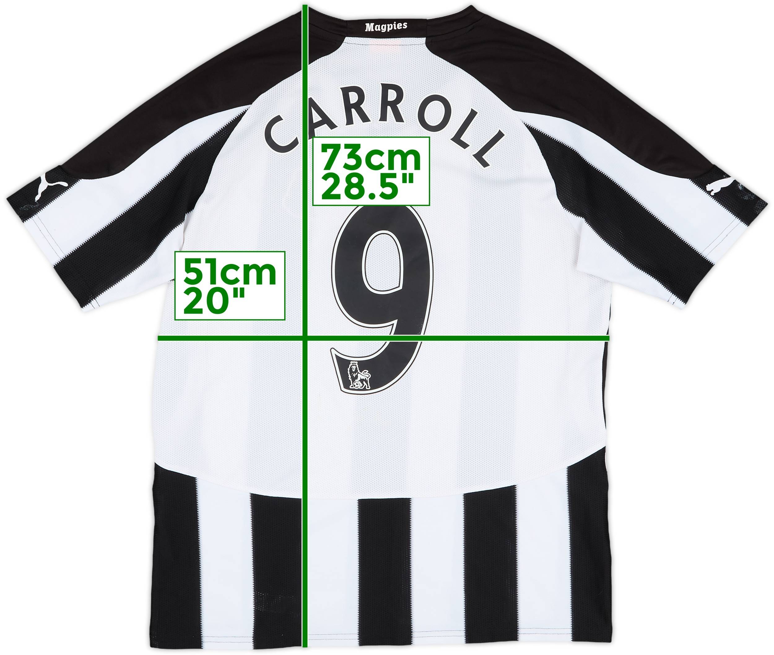 2010-11 Newcastle Home Shirt Carroll #9 - 4/10 - (M)