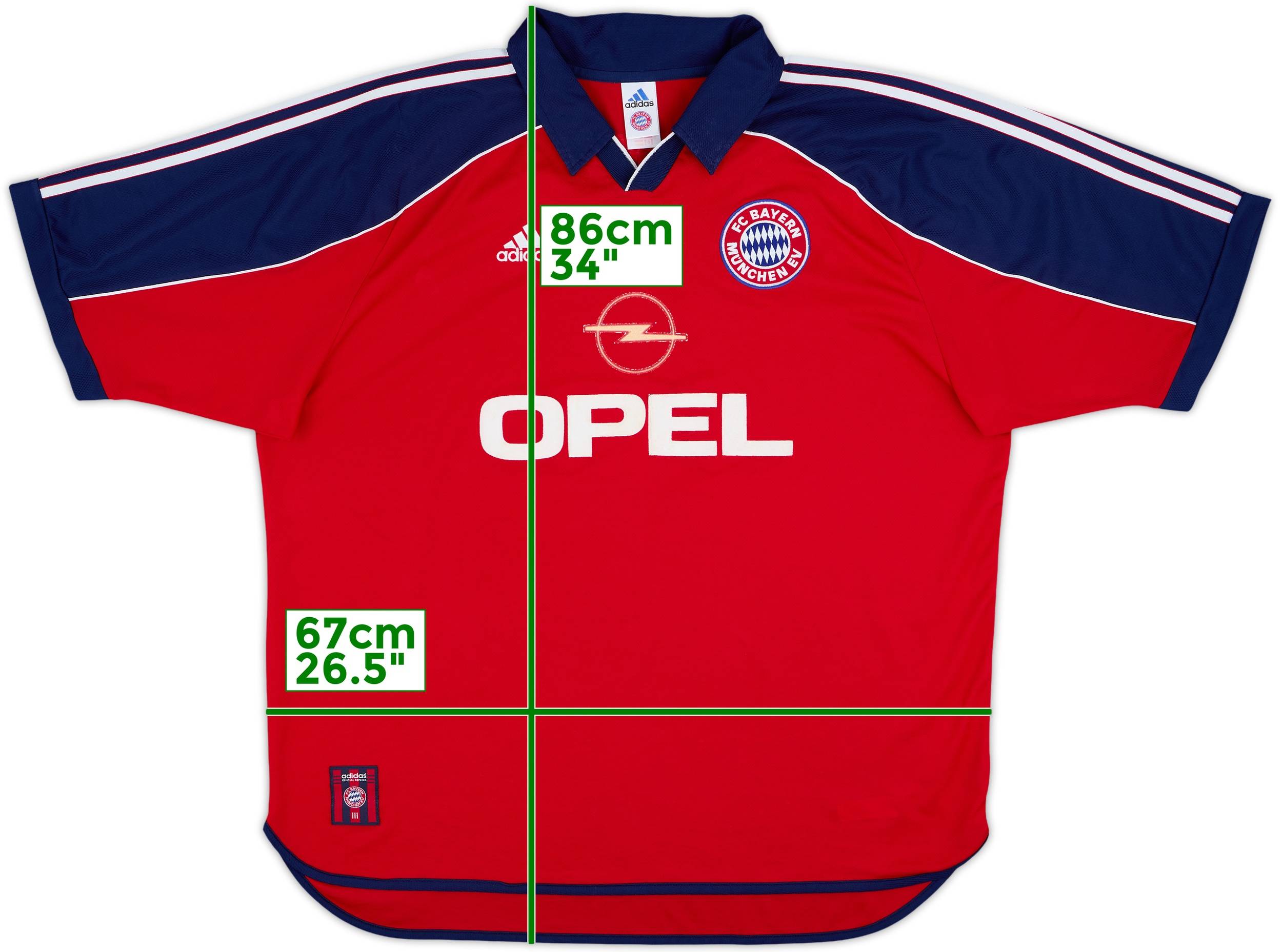 バイエルン 99/01 ホーム ユニフォーム Bayern XL 1999-01 Bayern Munich Home Shirt - 5/10 - (XXL)