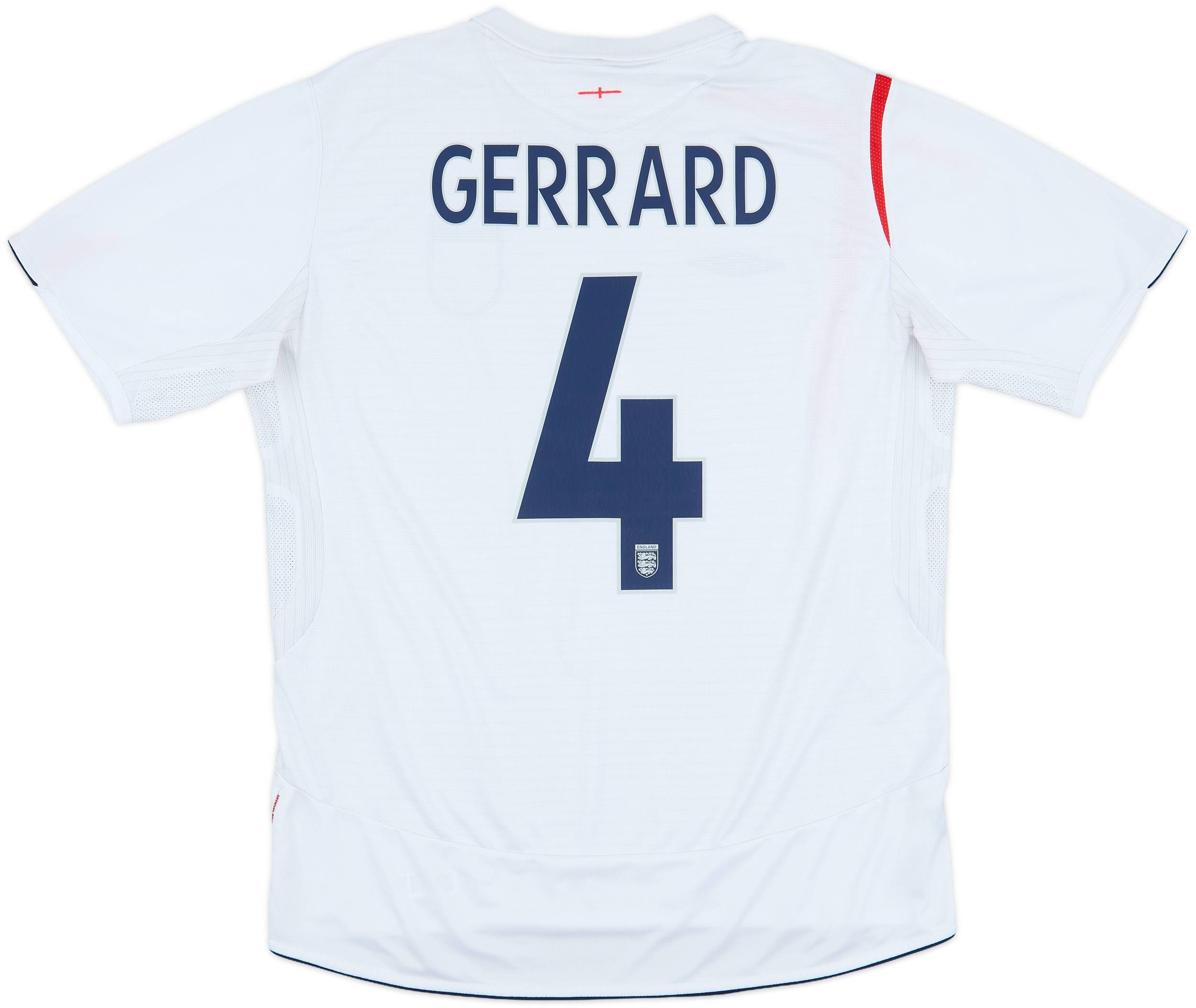 2005-07 England Home Shirt Gerrard #4 - 6/10 - (XL)
