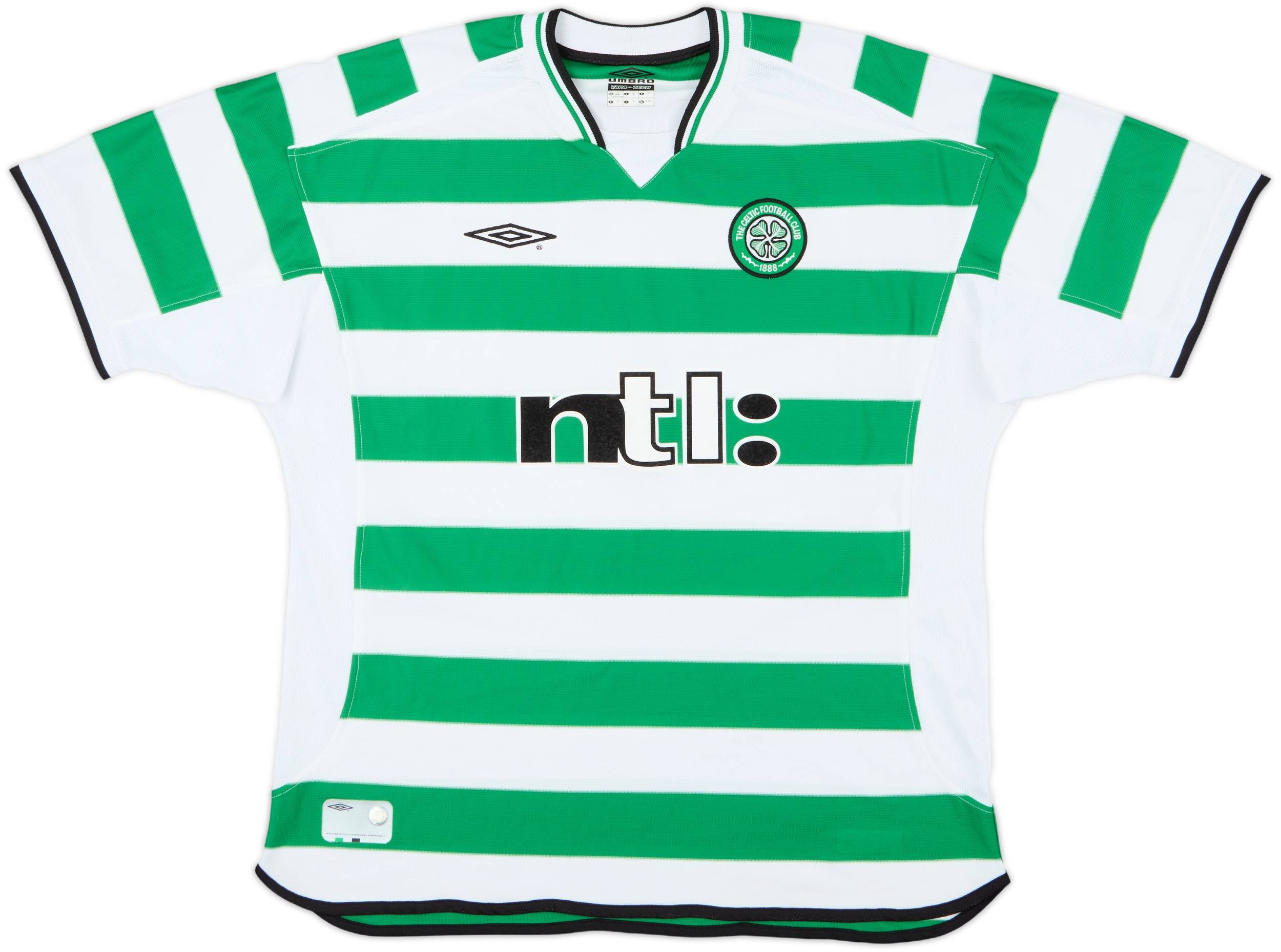 2001-03 Celtic Home Shirt Larsson #7 - 8/10 - (XL)