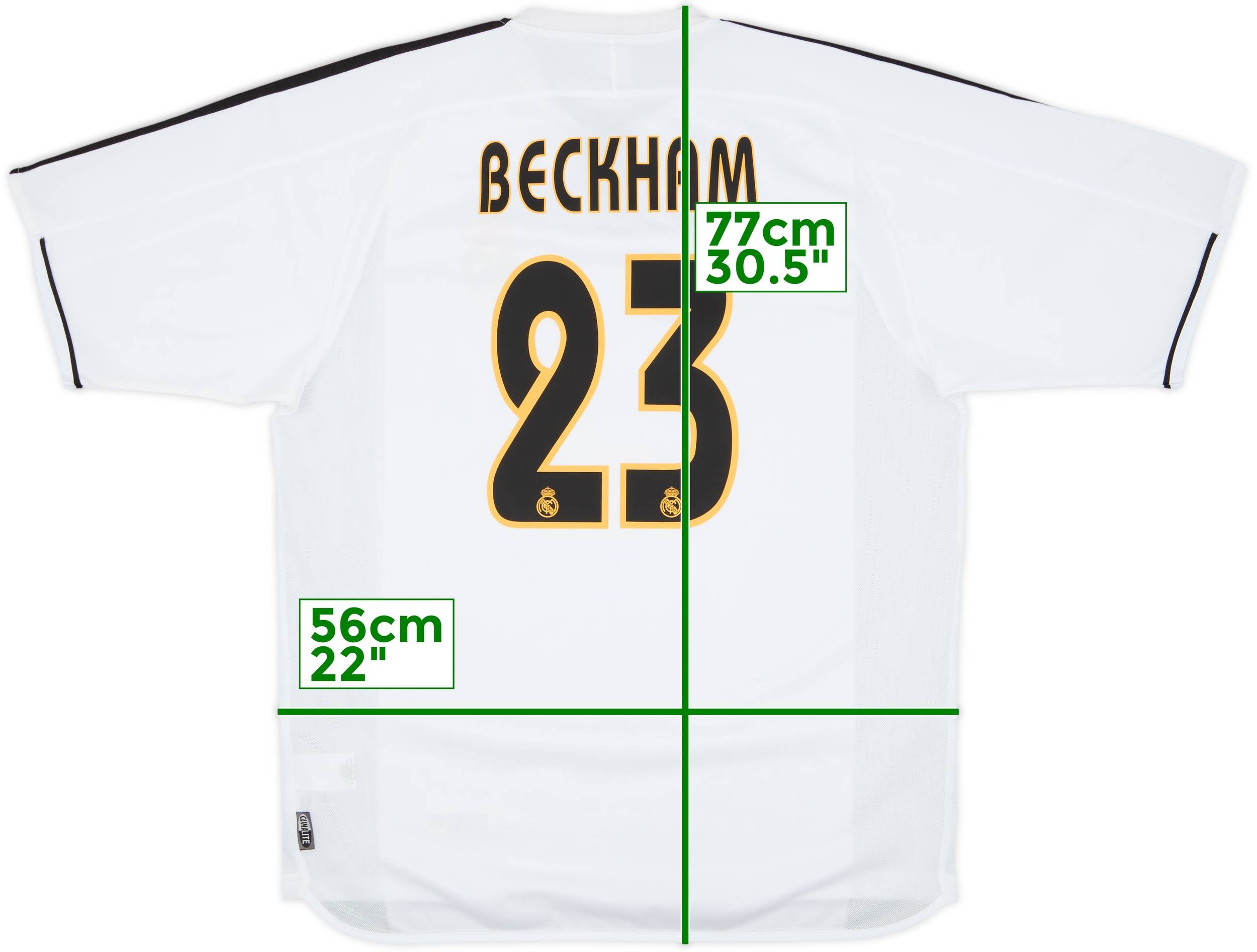Real Madrid BECKHAM 23 シャツLサイズ 2003-04 Real Madrid Home Shirt Beckham #23 - 10/10 - (L)