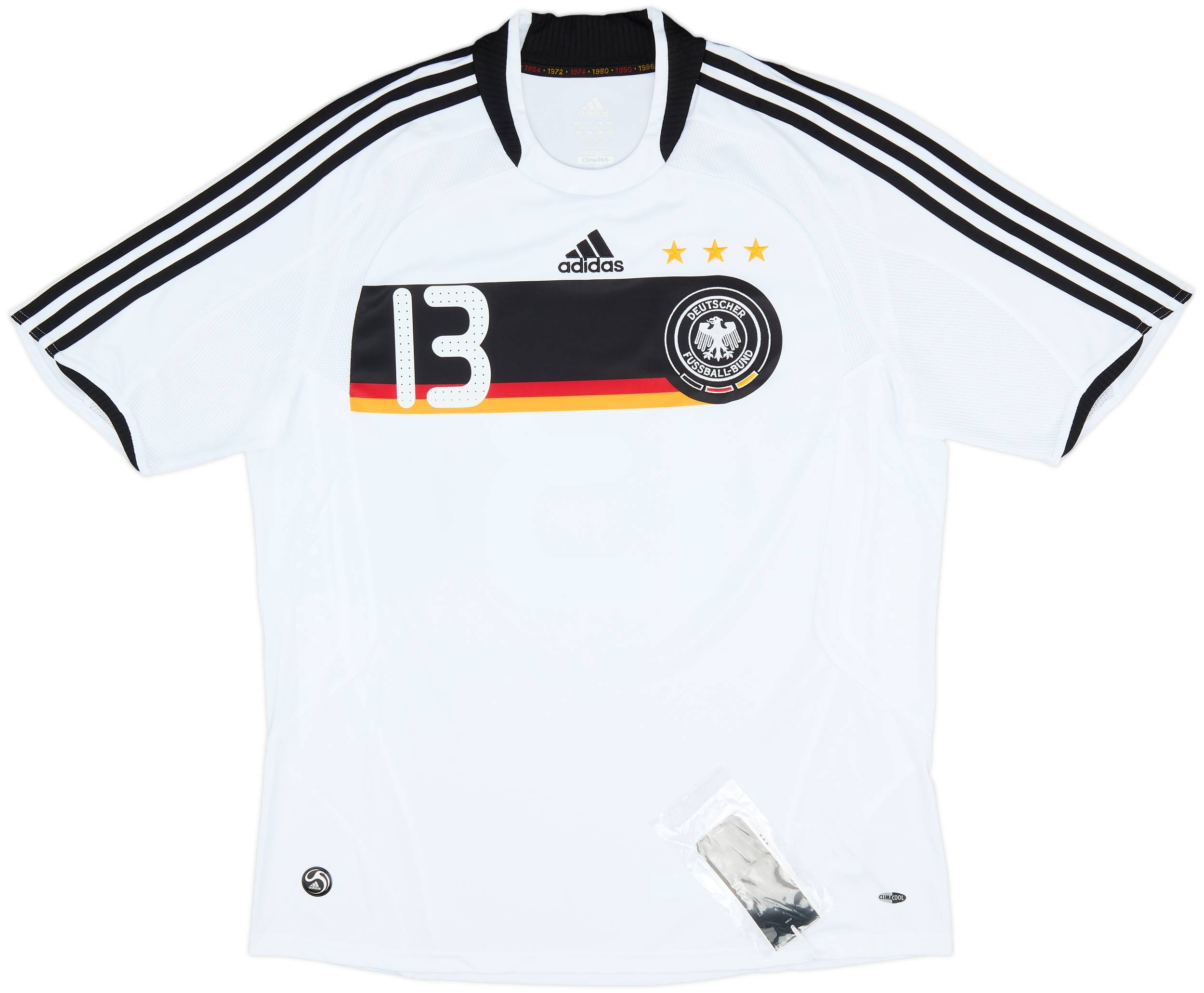 adidasドイツ代表ユニ　13 BALLACK ドイツ代表 2008 adidas ホーム半袖 ユニフォーム #13 BALLACK