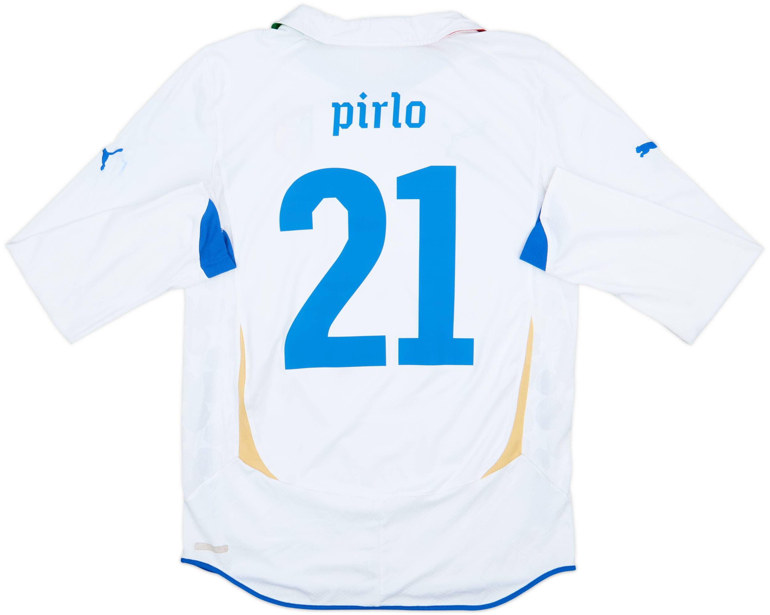 2010-12 Italy Away L/S Shirt Pirlo #21 - 8/10 - (M)