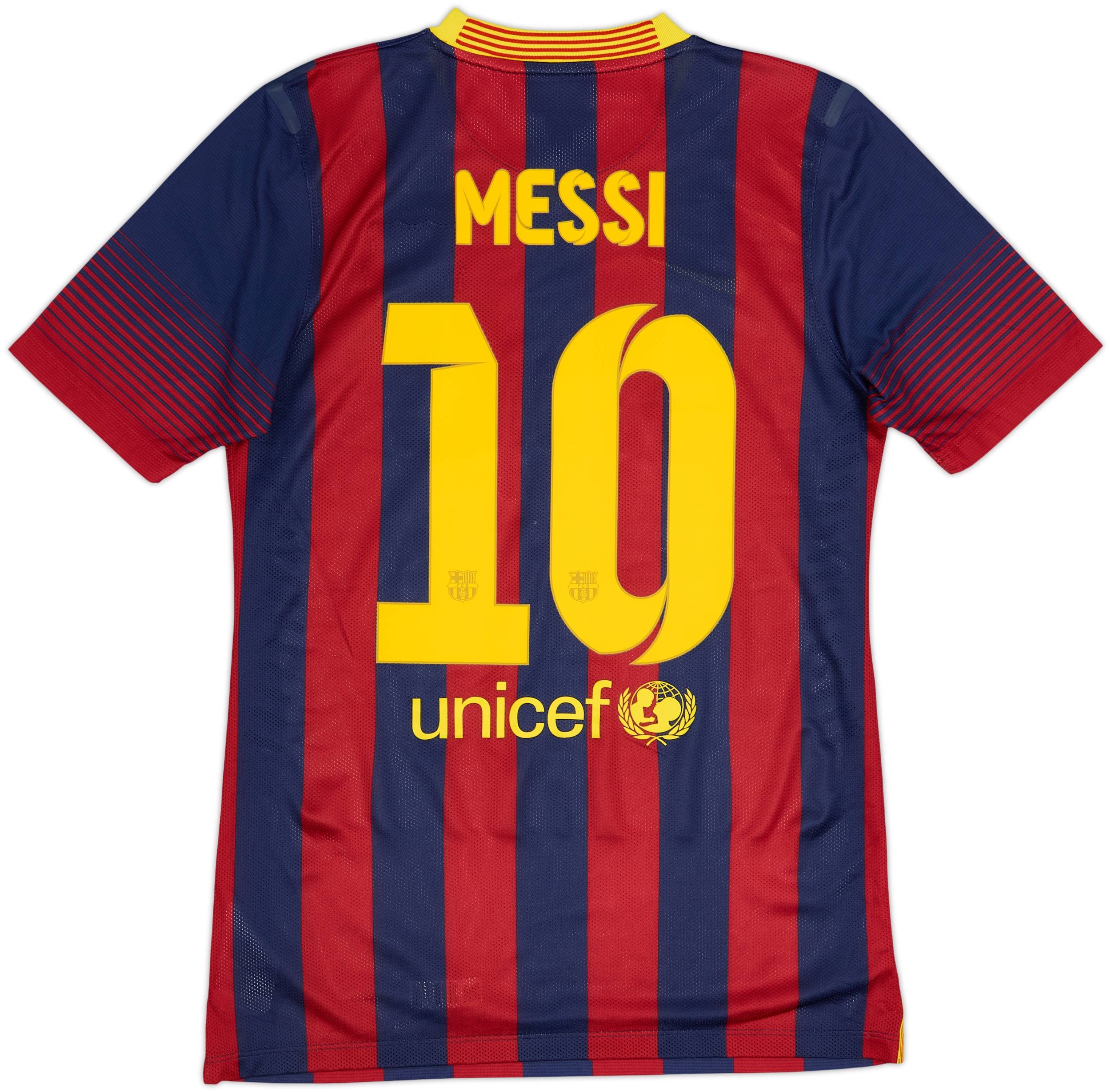 2013-14 Barcelona Authentic Home Shirt Messi #10 - 8/10 - (M)