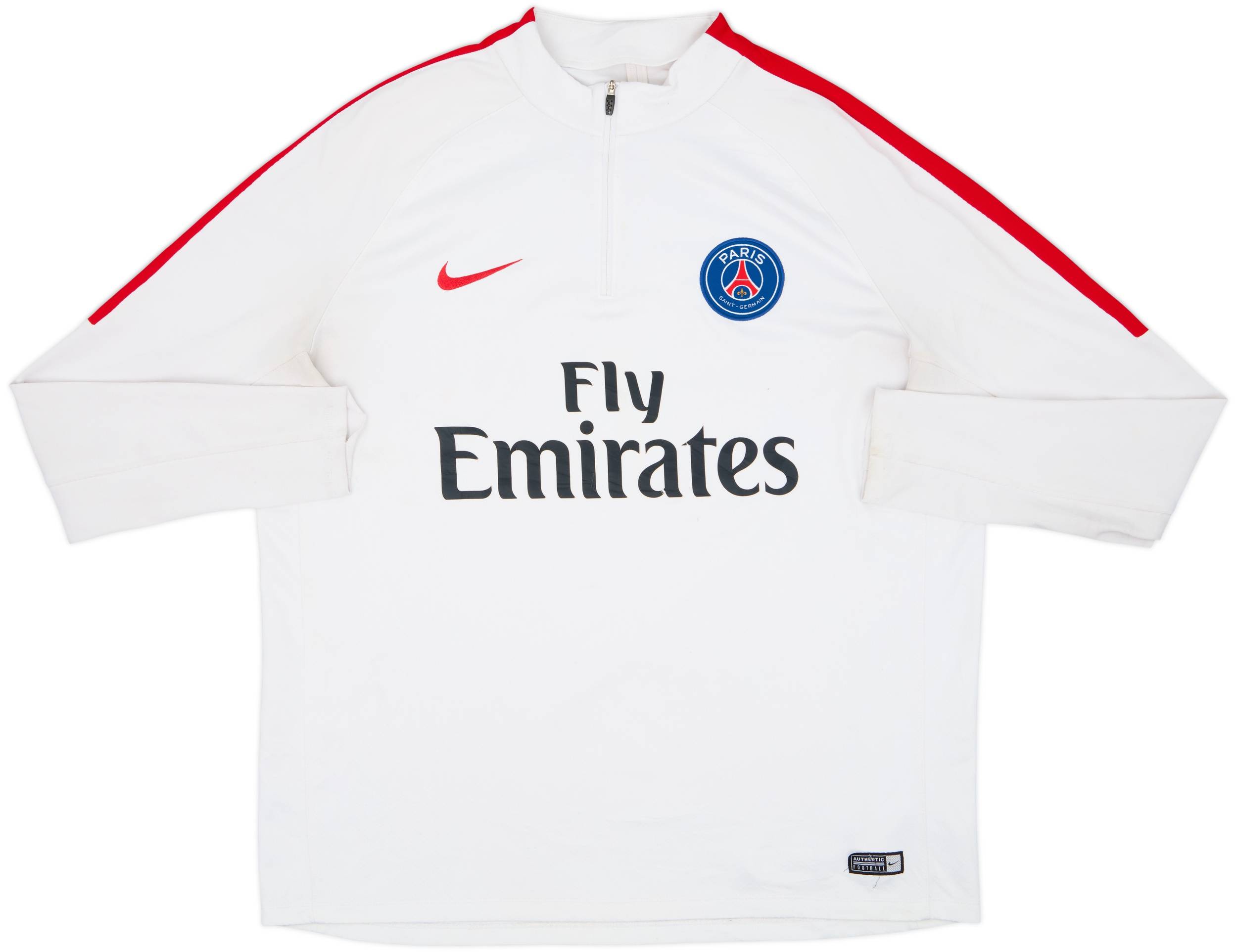 2016-17 Paris Saint-Germain Nike 1/4 Zip Training Top - 7/10 - (XL)
