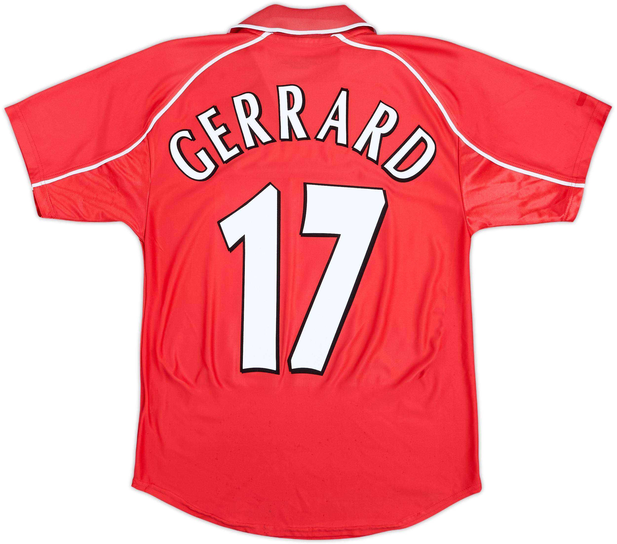2000-02 Liverpool Home Shirt Gerrard #17 - 6/10 - (S)