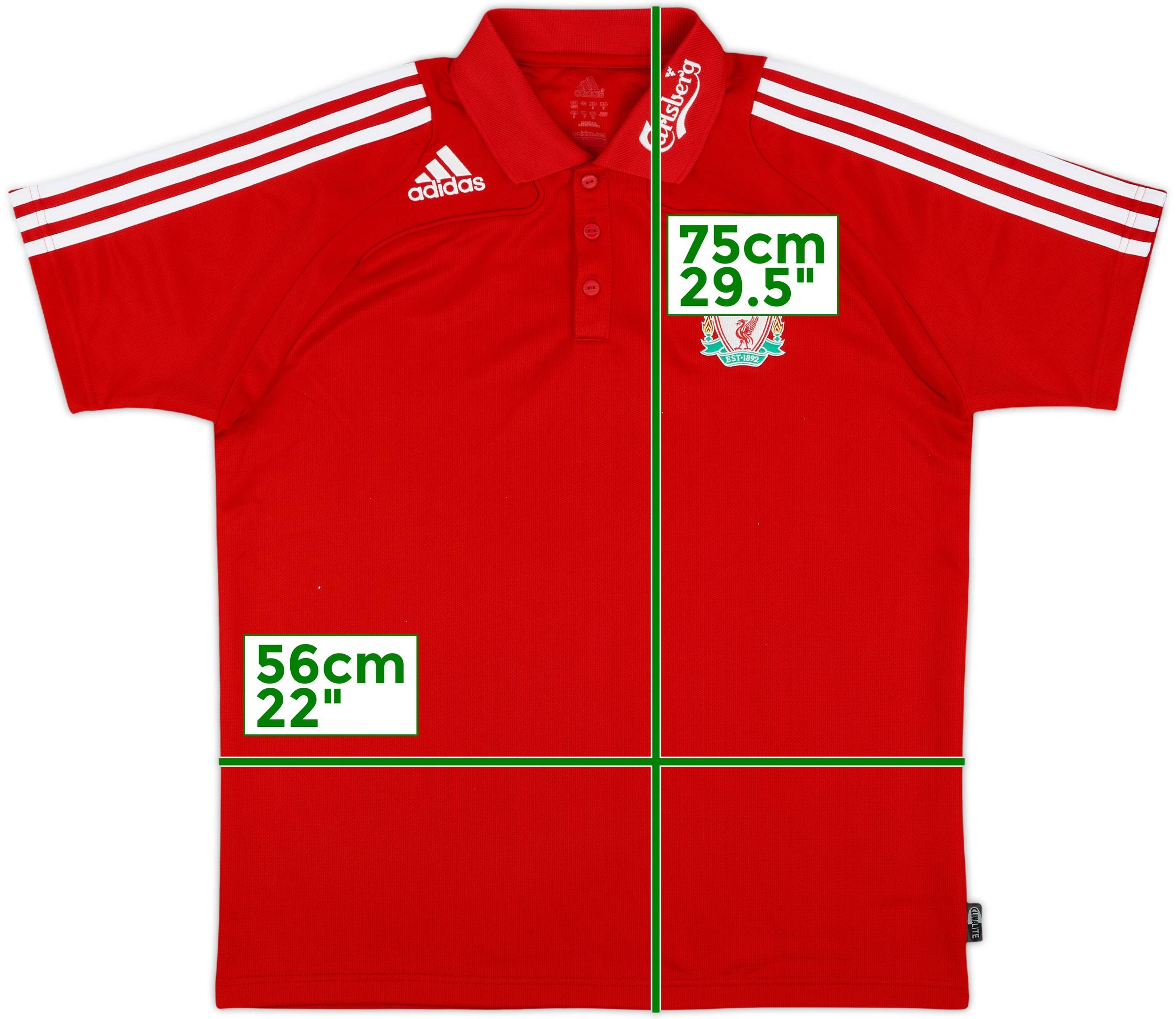 2008-09 Liverpool adidas Polo Shirt - 8/10 - (L)