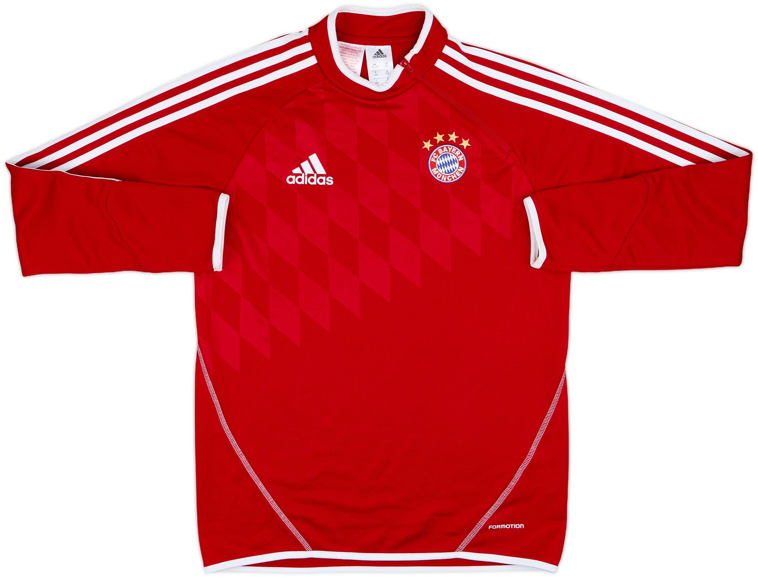 2013-14 Bayern Munich adidas 1/4 Zip Drill Top - 8/10 - (XL.Boys)