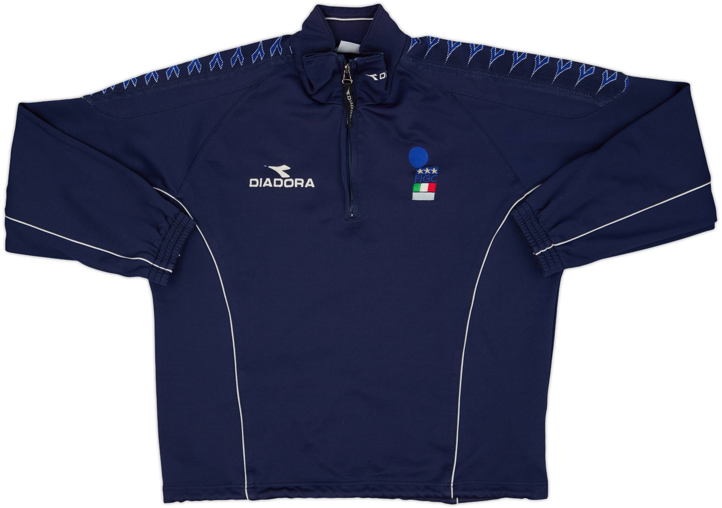 1999-00 Italy Diadora Referee 1/4 Zip Drill Top - 7/10 - (XL)