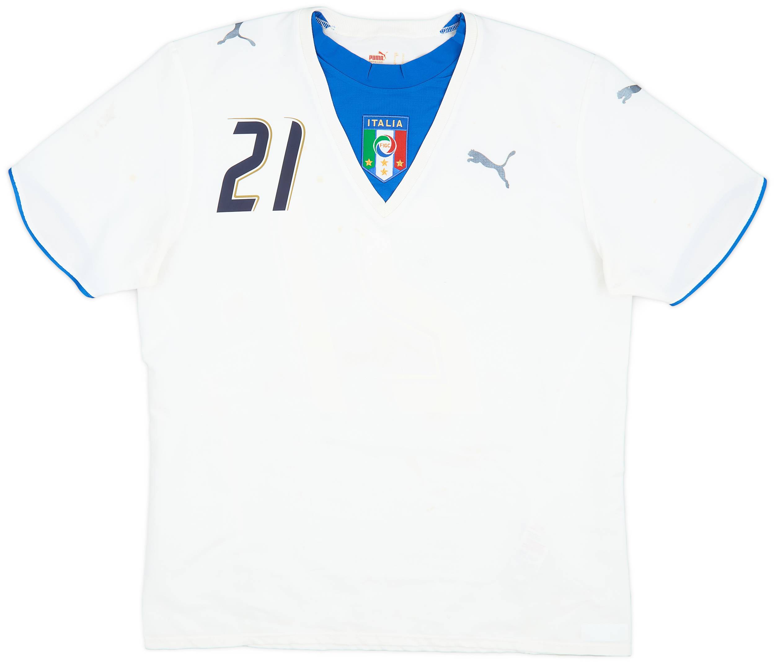 イタリア代表 2006 アウェイ ユニフォーム #21 ピルロ 2006 Italy Away Shirt Pirlo #21 - 5/10 - (L)
