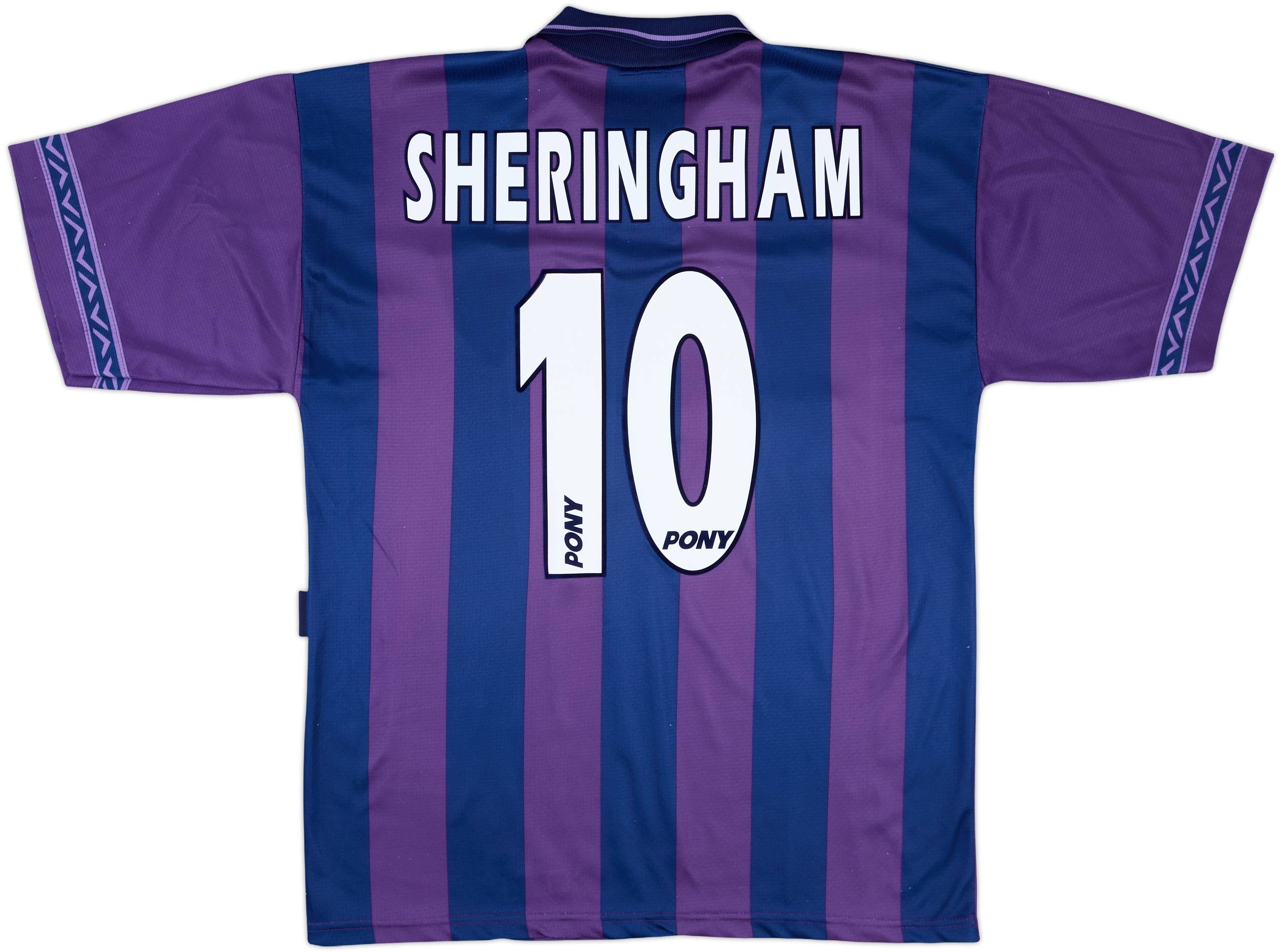 1995-97 Tottenham Away Shirt Sheringham #10 - 8/10 - (M)