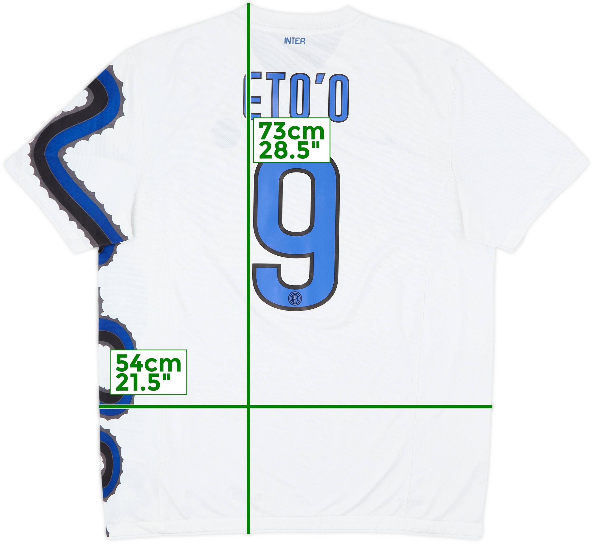 2010-11 Inter Milan Away Shirt Eto'o #9 - 7/10 - (XL)