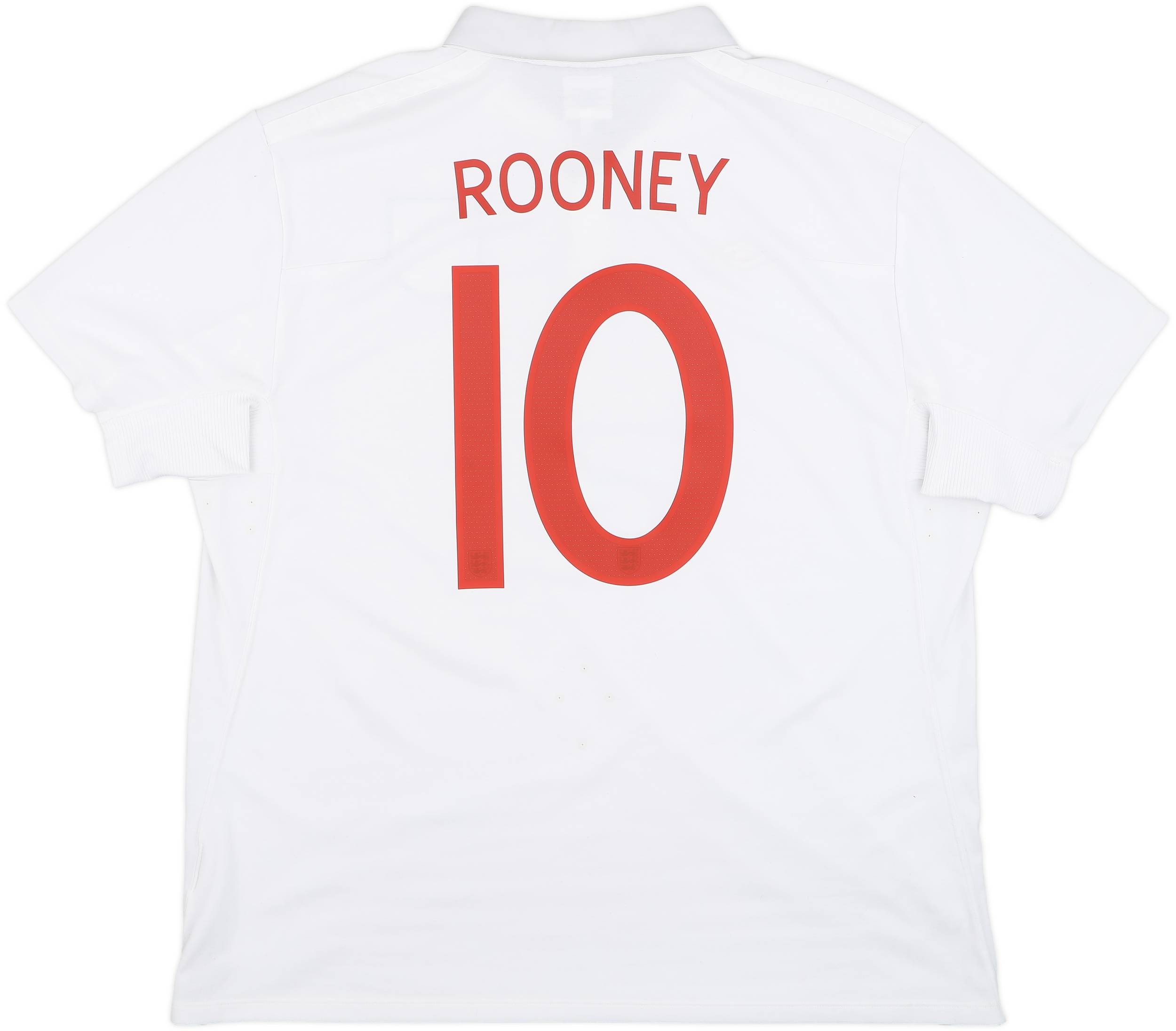 2009-10 England 'South Africa' Home Shirt Rooney #10 - 8/10 - (XL)