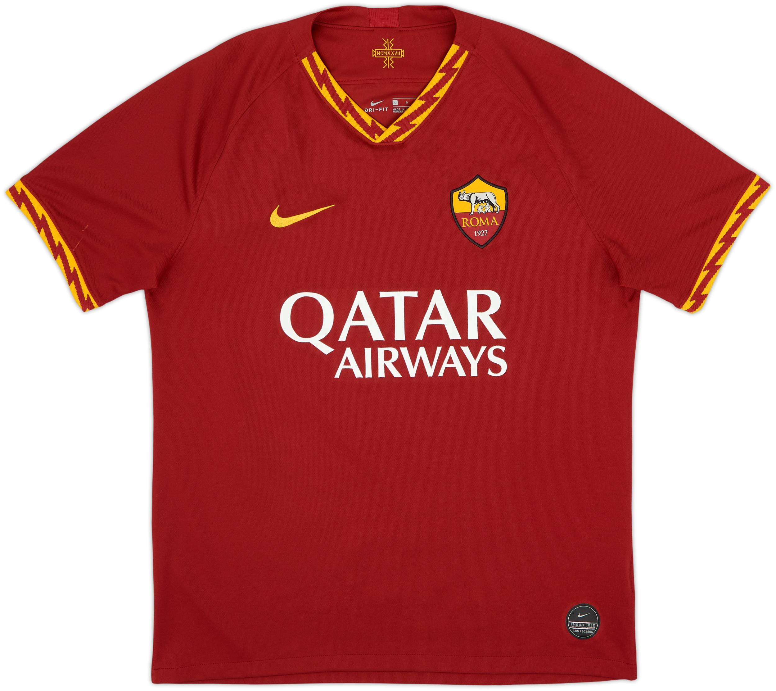 2019-20 Roma Home Shirt Dzeko #9 - 10/10 - (L)