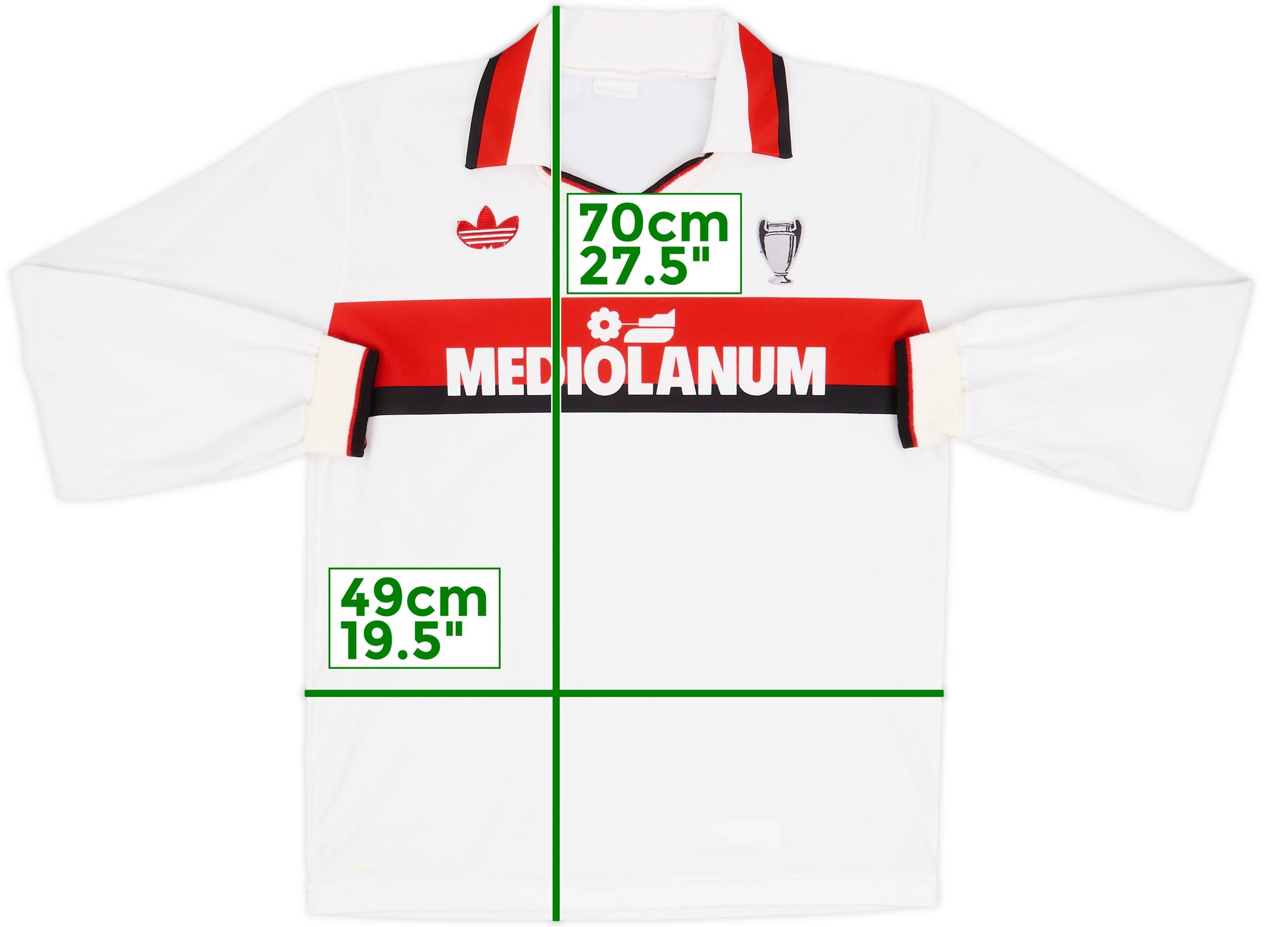 1990-91 AC Milan Away L/S Shirt - 6/10 - (M)