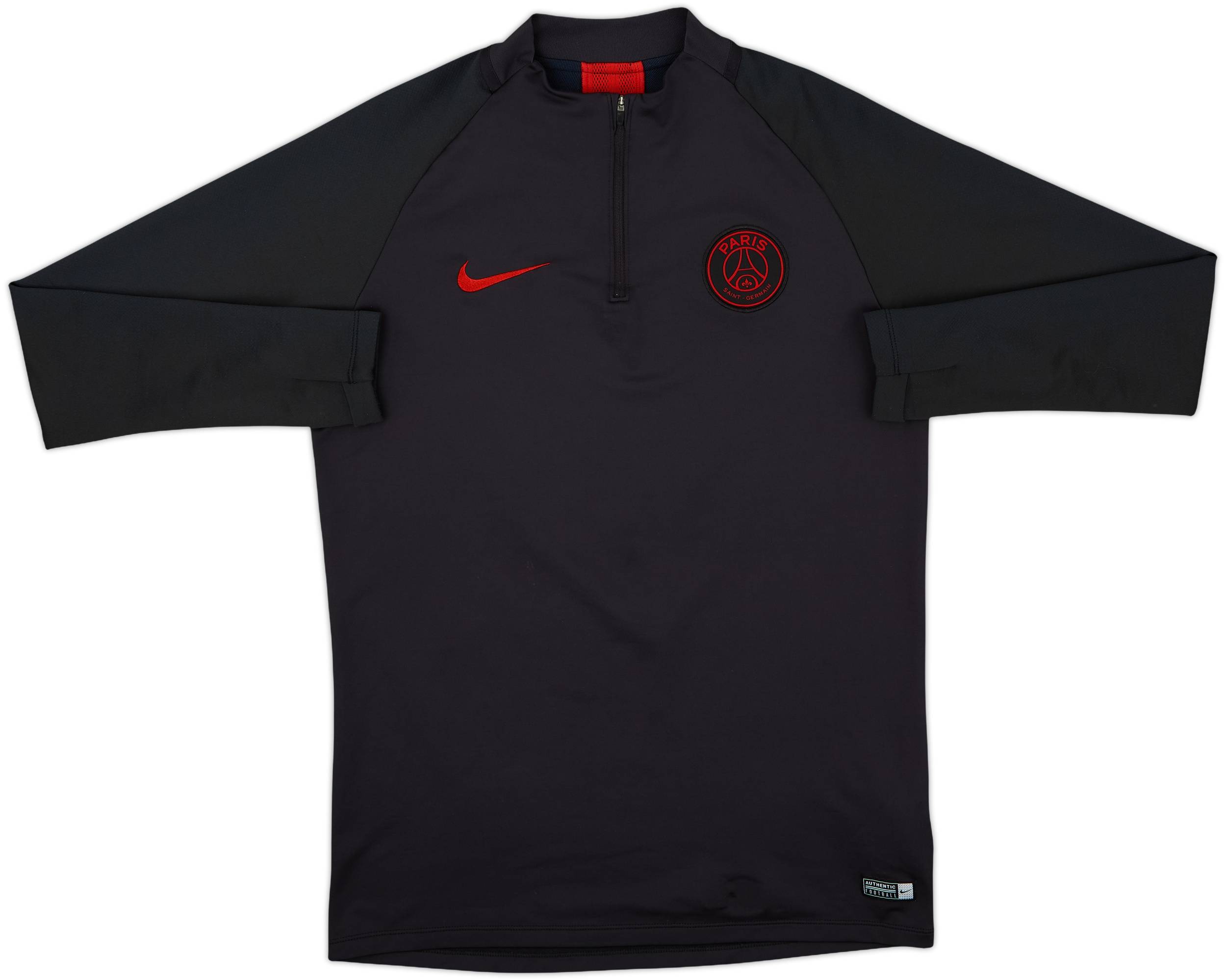 2019-20 Paris Saint-Germain Nike 1/4 Zip Training Top - 8/10 - (M)