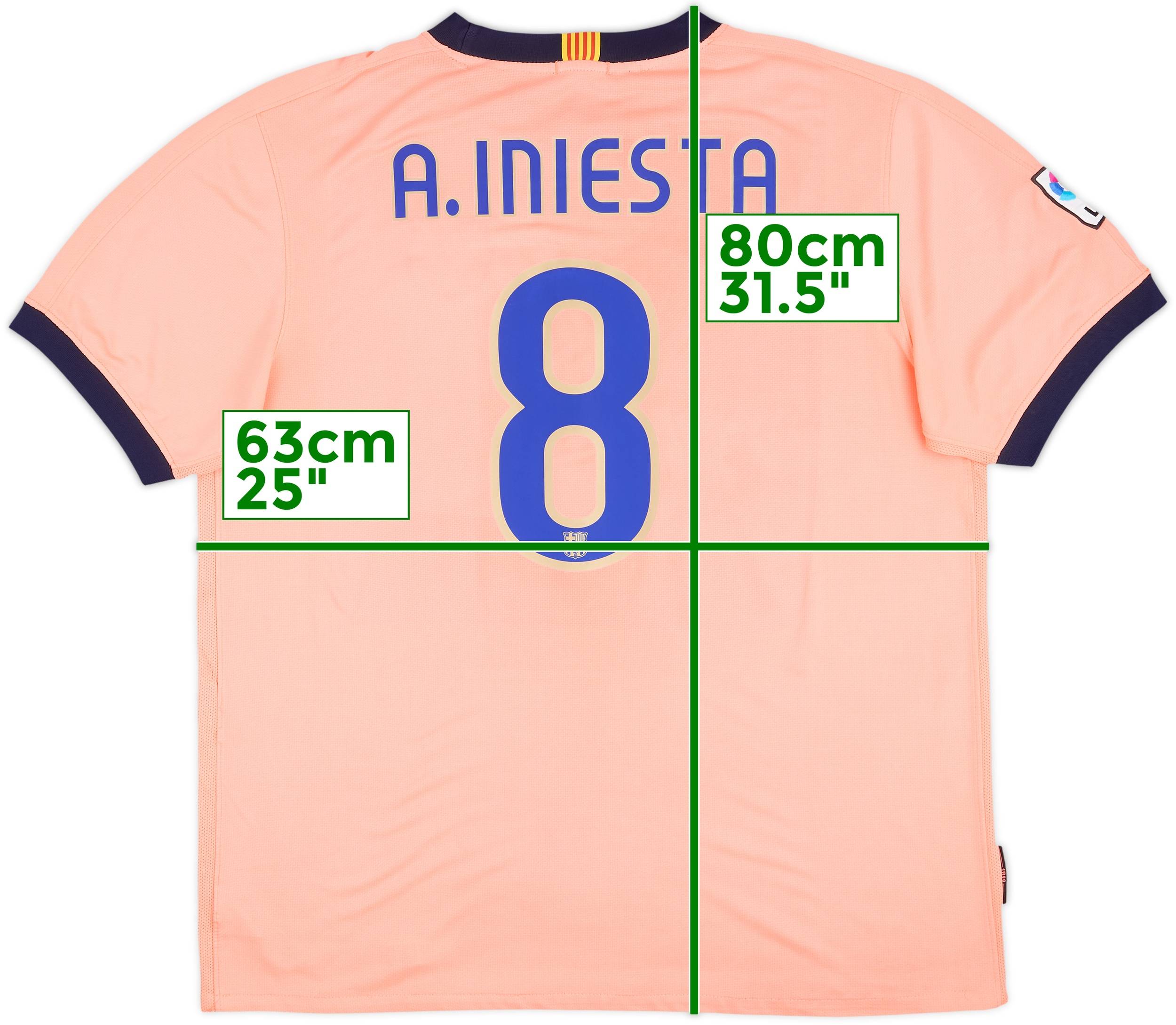 2009-10 Barcelona Away Shirt A.Iniesta #8 - 7/10 - (XXL)
