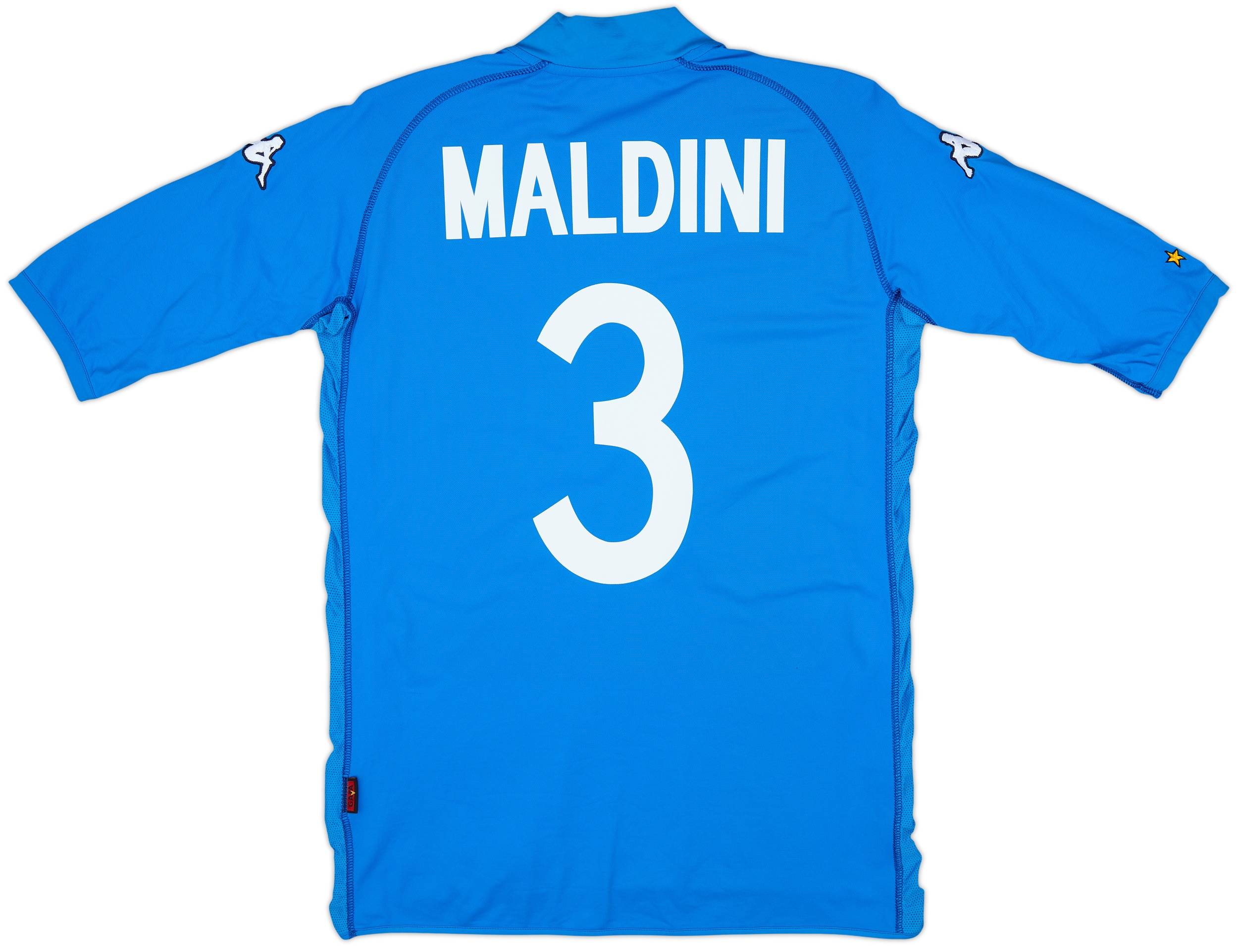 2002 Italy Home Shirt Maldini #3 - 6/10 - (L)