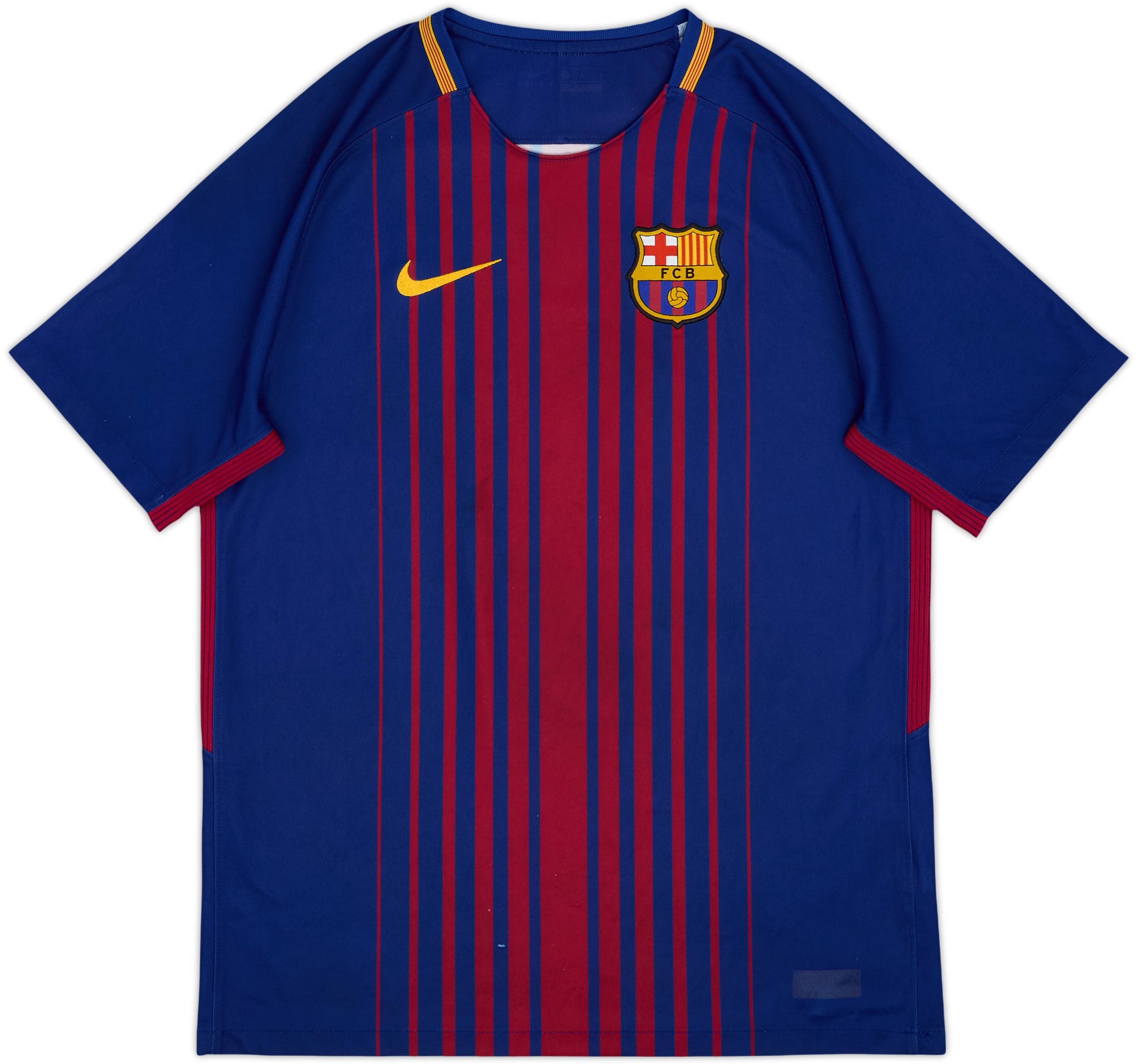 2017-18 Barcelona Home Shirt Suarez #9 - 6/10 - (M)