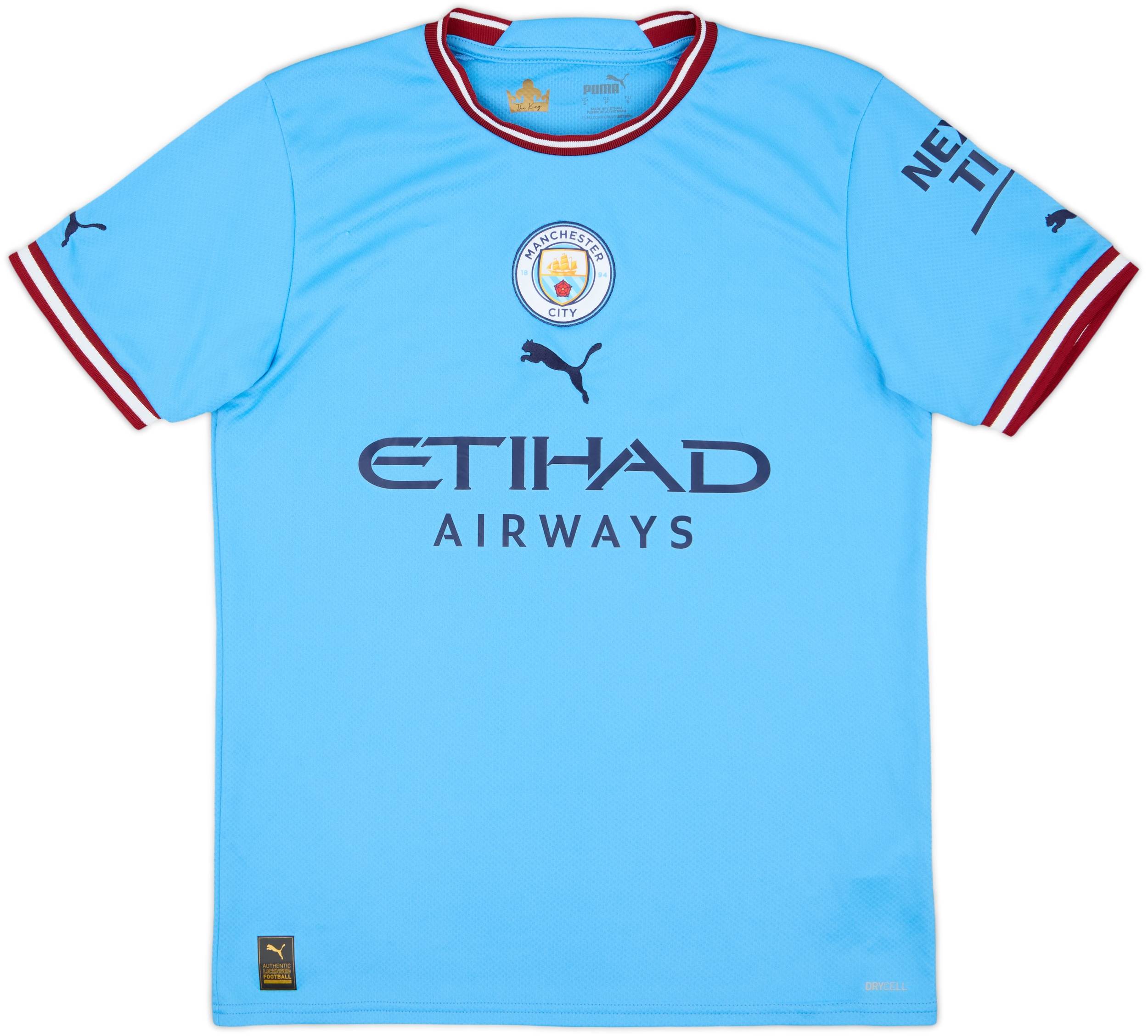 マンチェスター・シティ HAALAND 9 シャツ 22/23 2022-23 Manchester City Home Shirt Haaland #9 - 8/10 - (S)