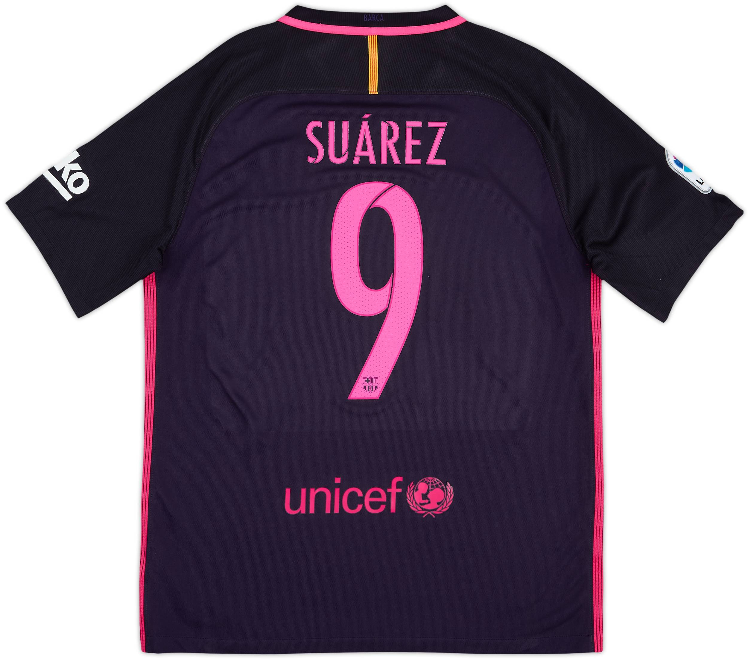 2016-17 Barcelona Away Shirt Suarez #9 - 6/10 - (L)