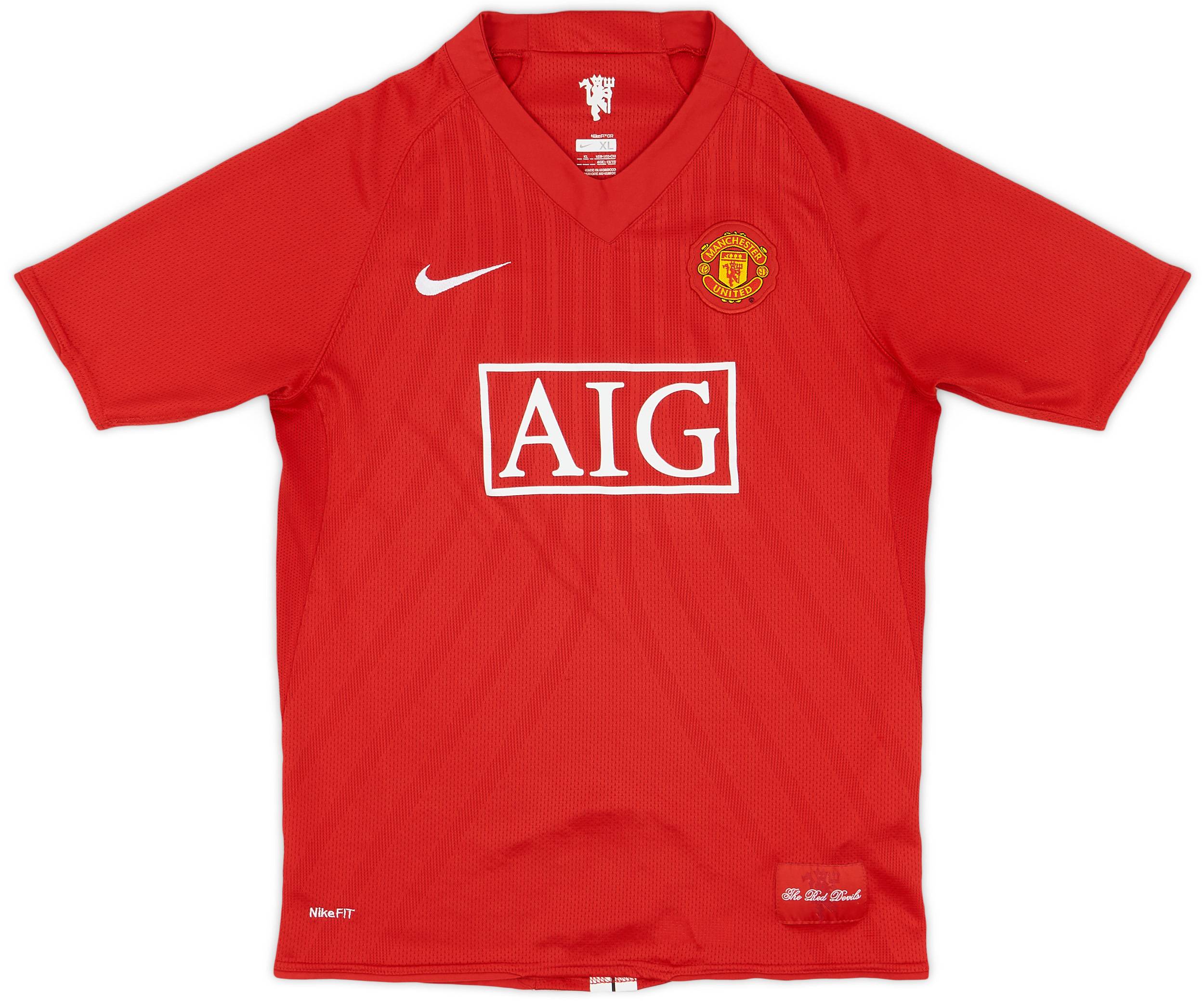 2007-09 Manchester United Home Shirt - 6/10 - (XL.Boys)