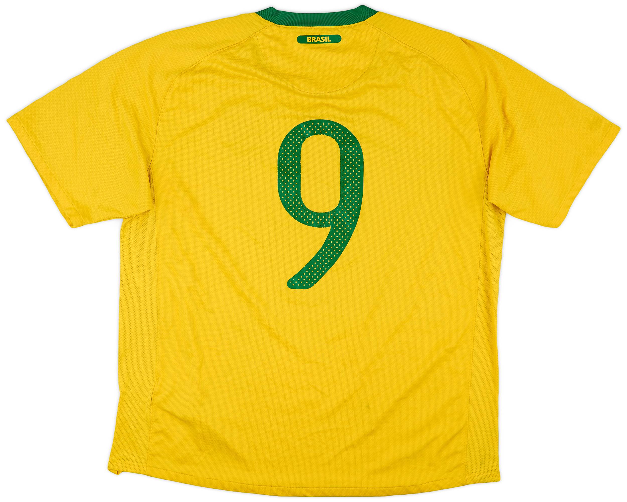 2010-11 Brazil Home Shirt #9 - 3/10 - (XL)