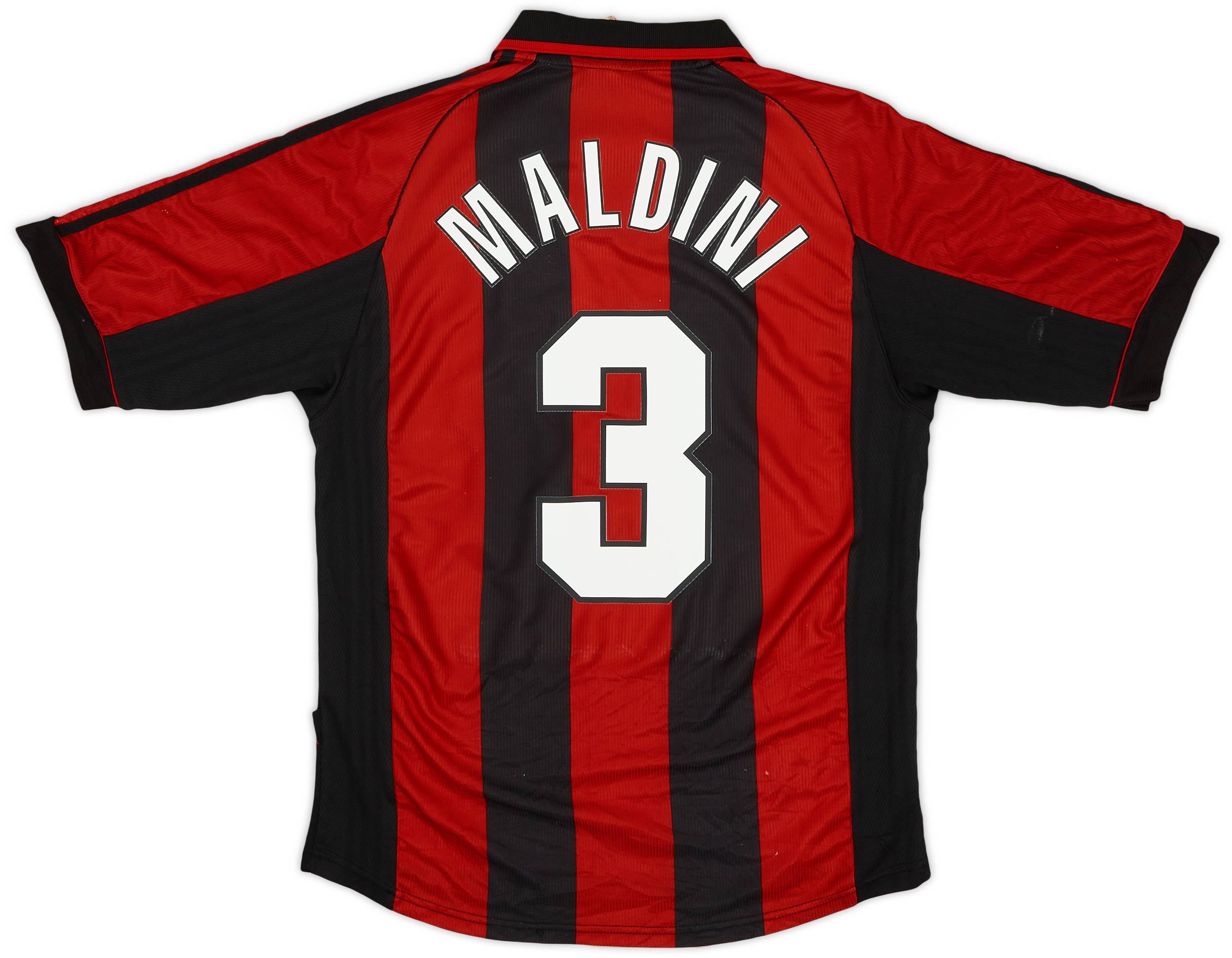 大人気の Milan AC 1998-00 Home (M) - 7/10 - #3 Maldini Shirt 応援グッズ