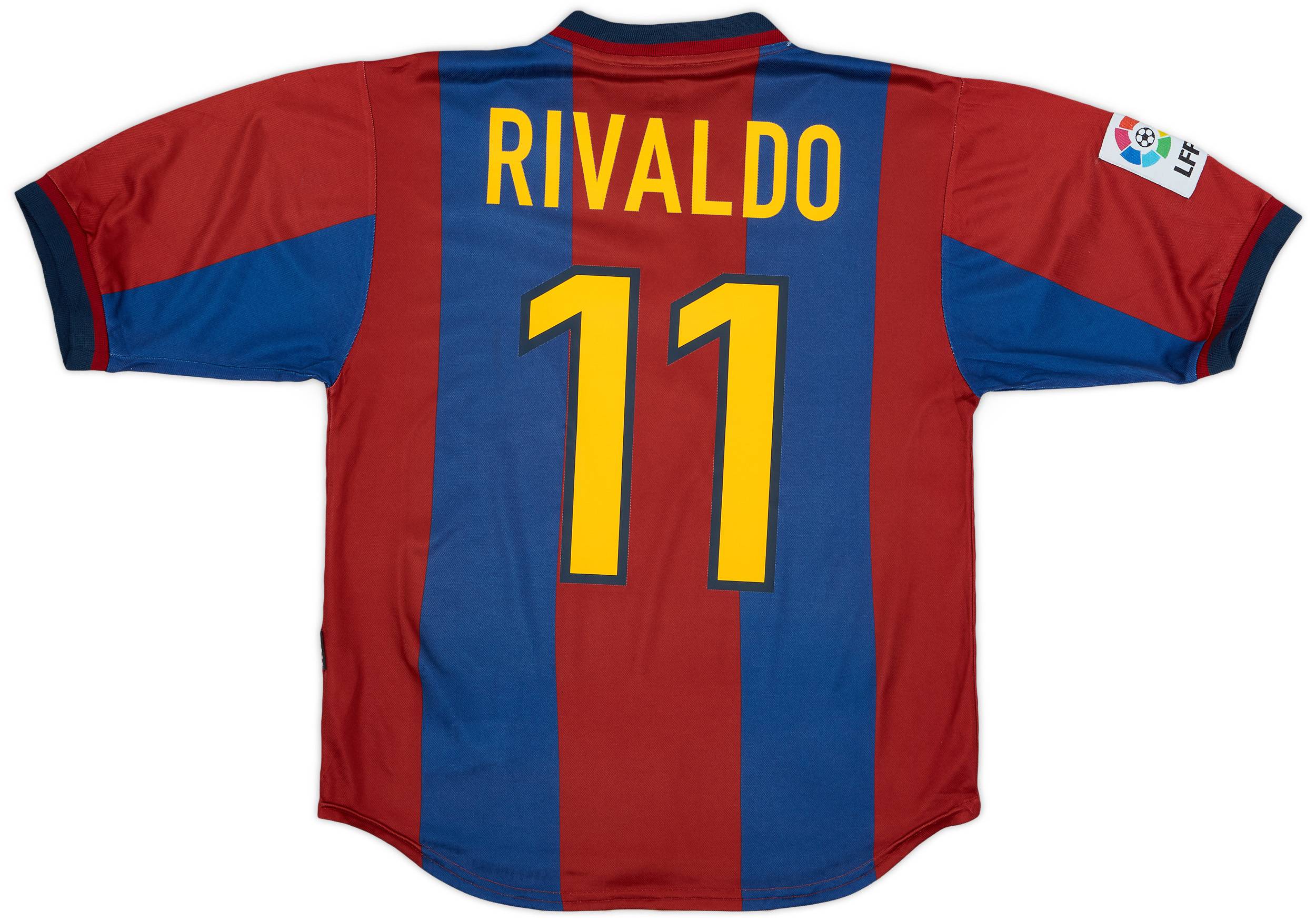 1998-00 Barcelona Home Shirt Rivaldo #11 - 6/10 - (S)