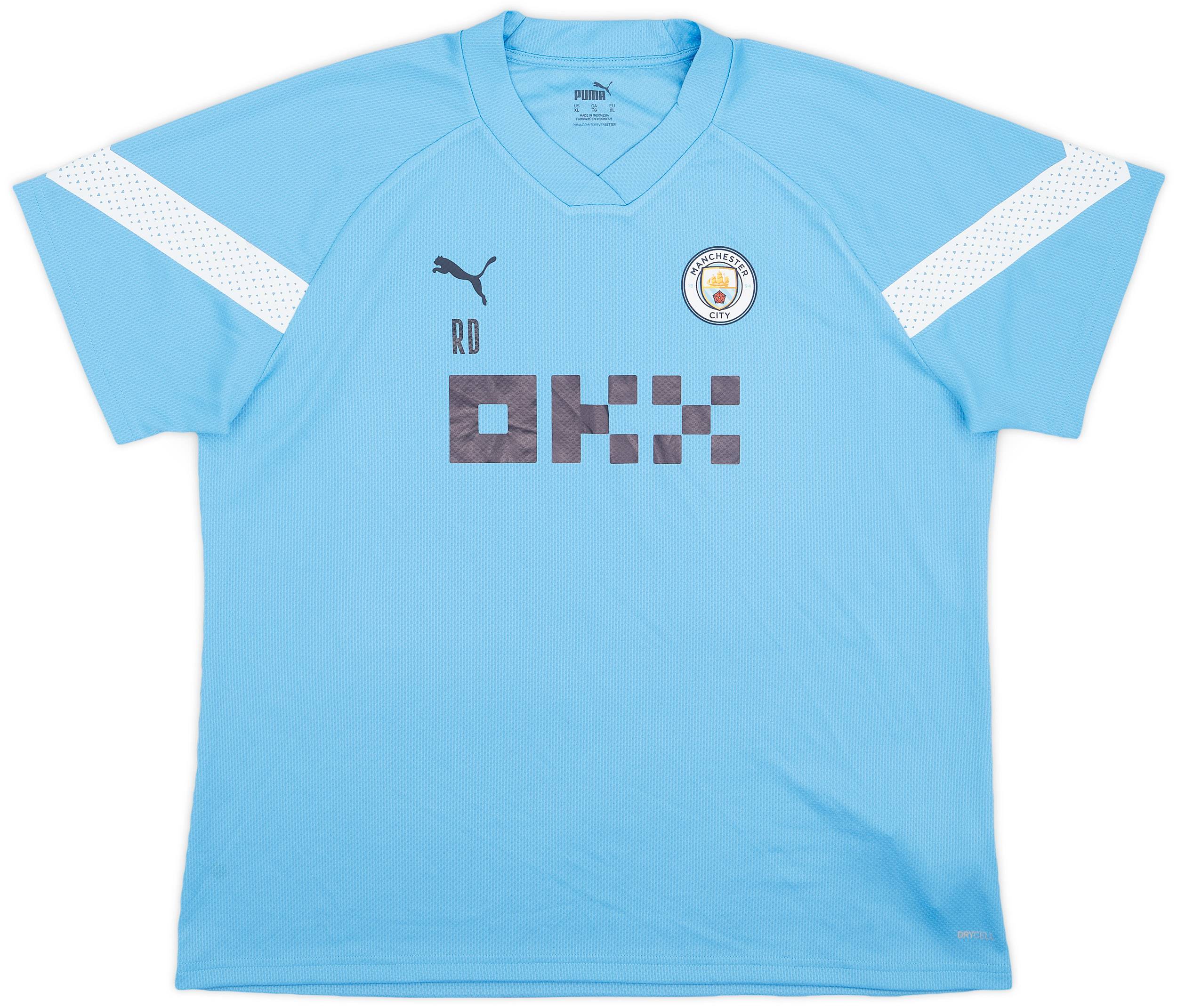 2021-22 Manchester City Staff Issue Puma Training Shirt 'RD' - 9/10 - (XL)