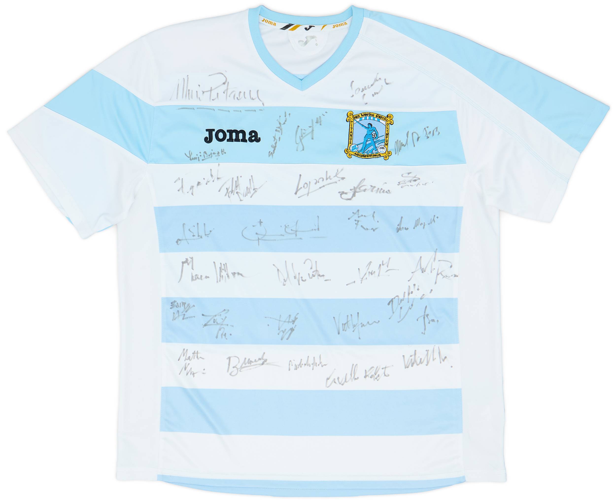 2009-10 San Marino Calcio Signed Home Shirt - 9/10 - (L)