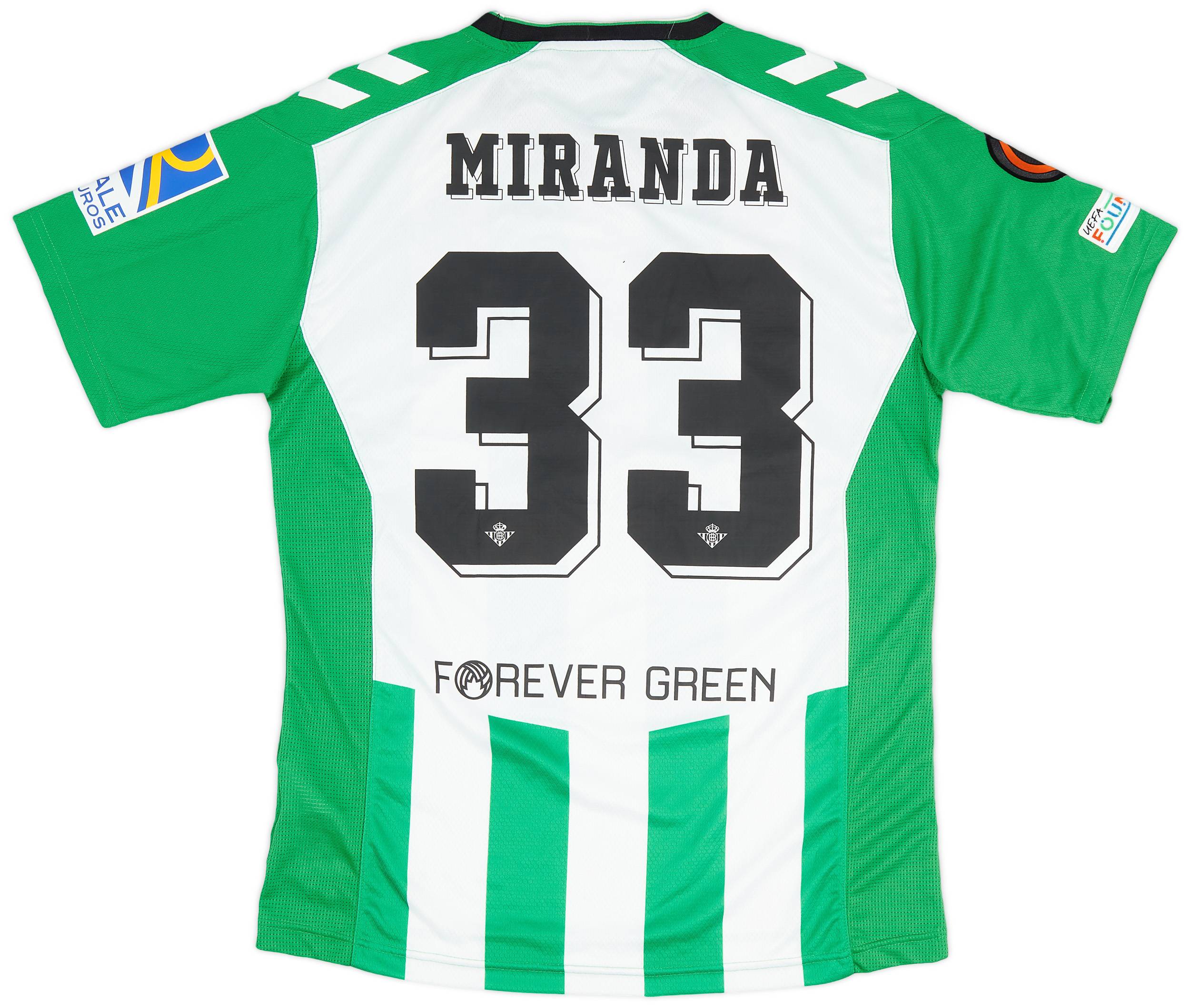 2022-23 Real Betis Match Issue Europa League Home Shirt Miranda #33