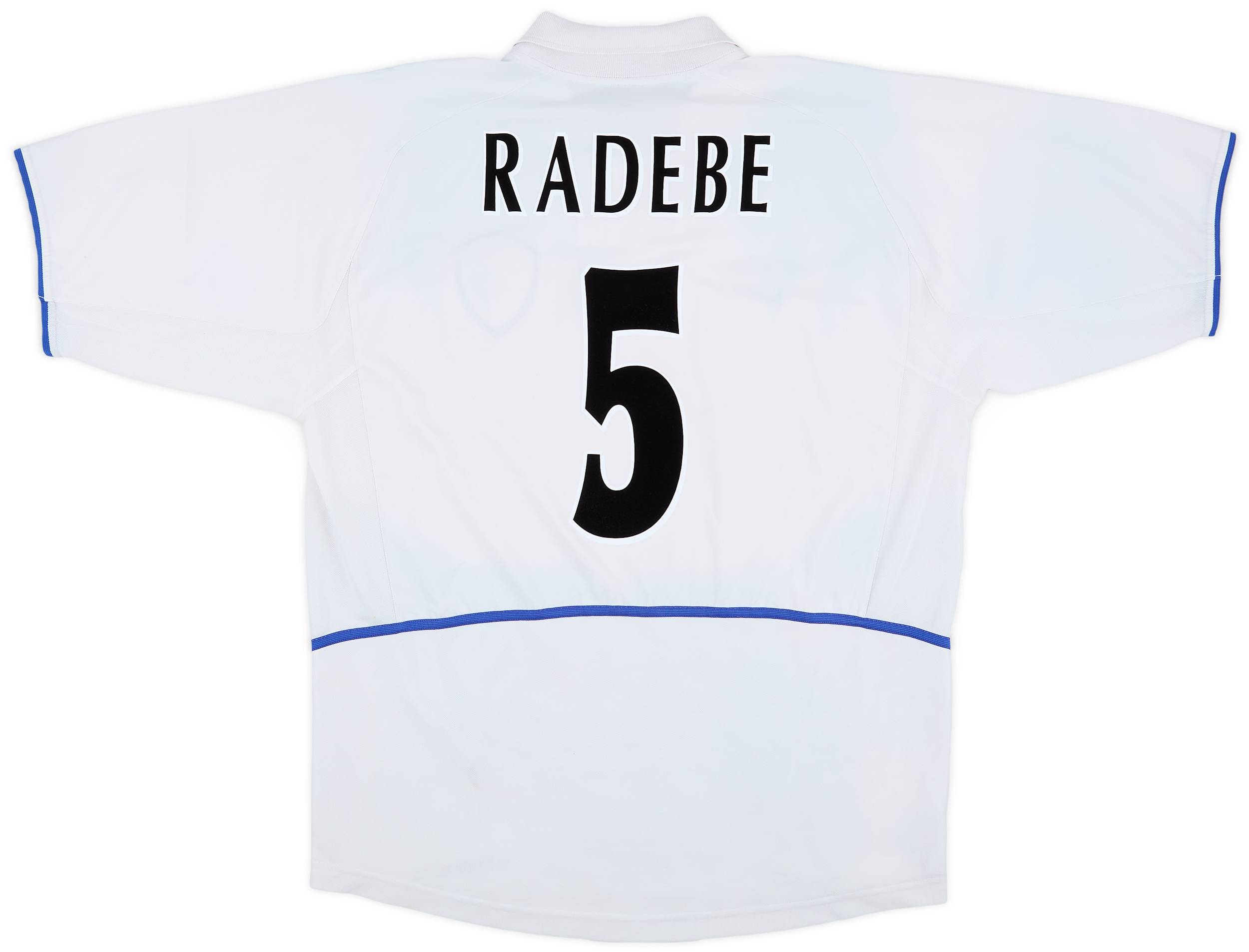 2002-03 Leeds United Home Shirt Radebe #5 - 6/10 - (XXL)