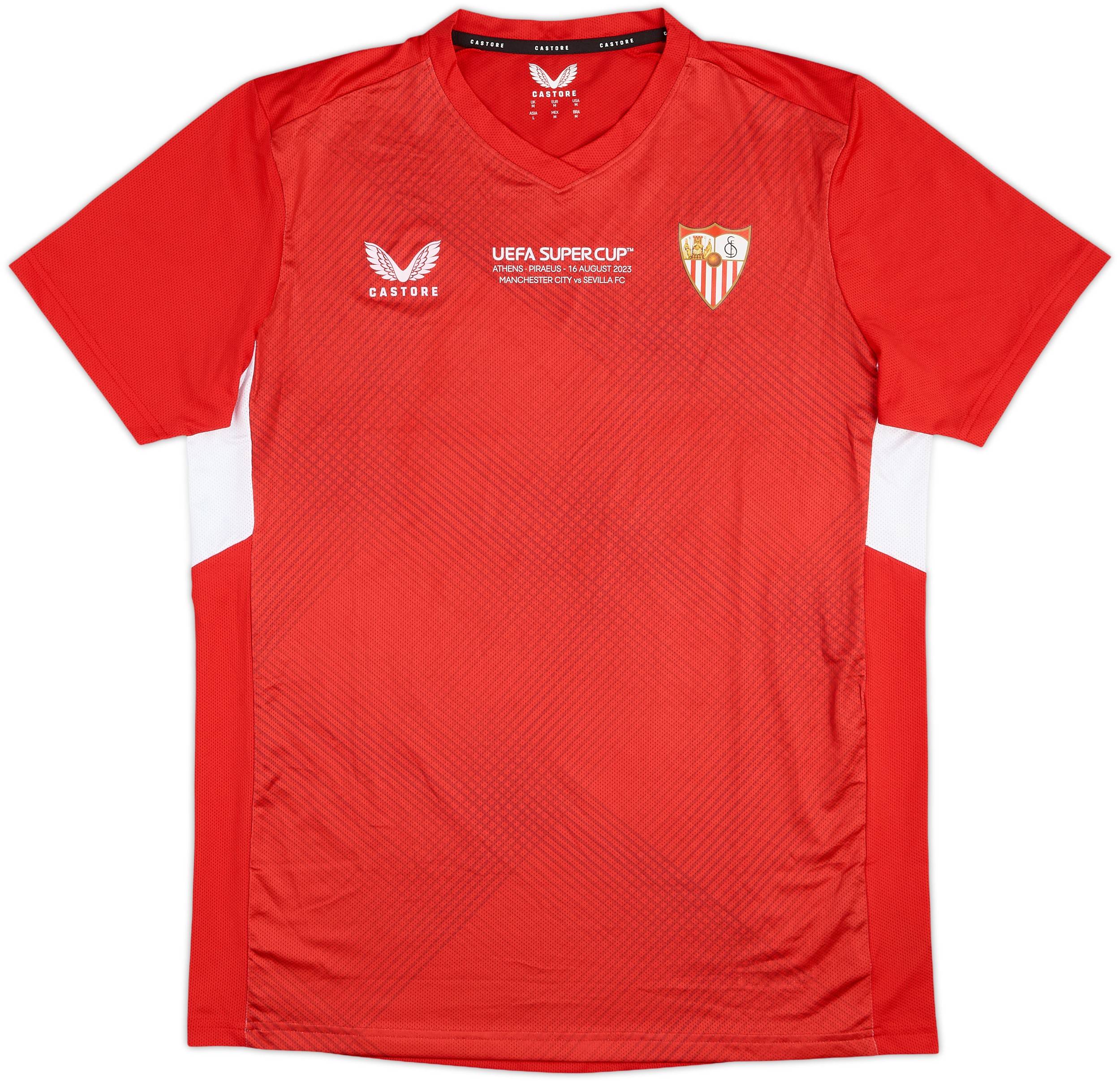 2023-24 Sevilla Player Issue Super Cup Castore Training Shirt - 9