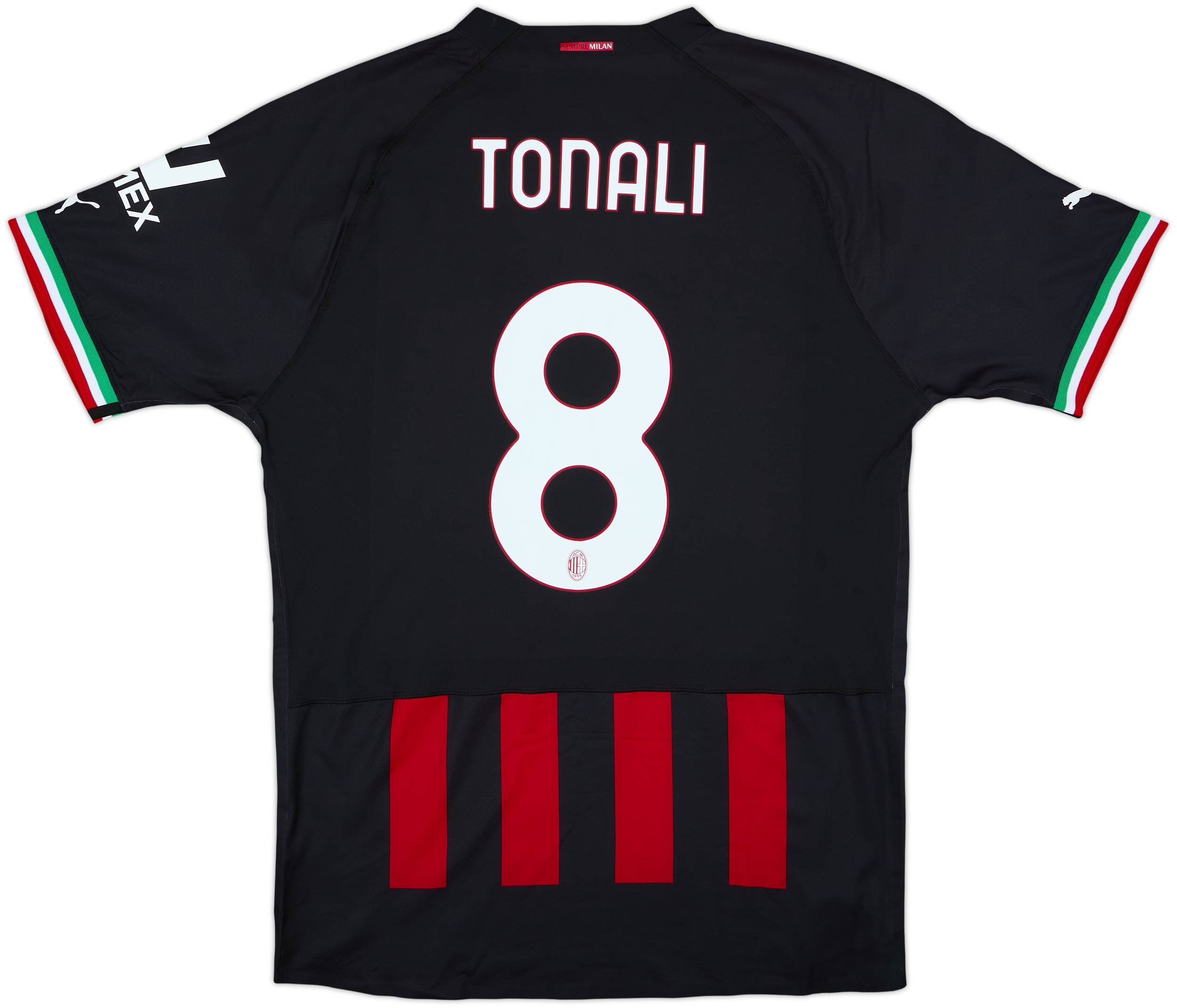 2022-23 AC Milan Authentic Home Shirt Tonali #8 - 8/10 - (XL)