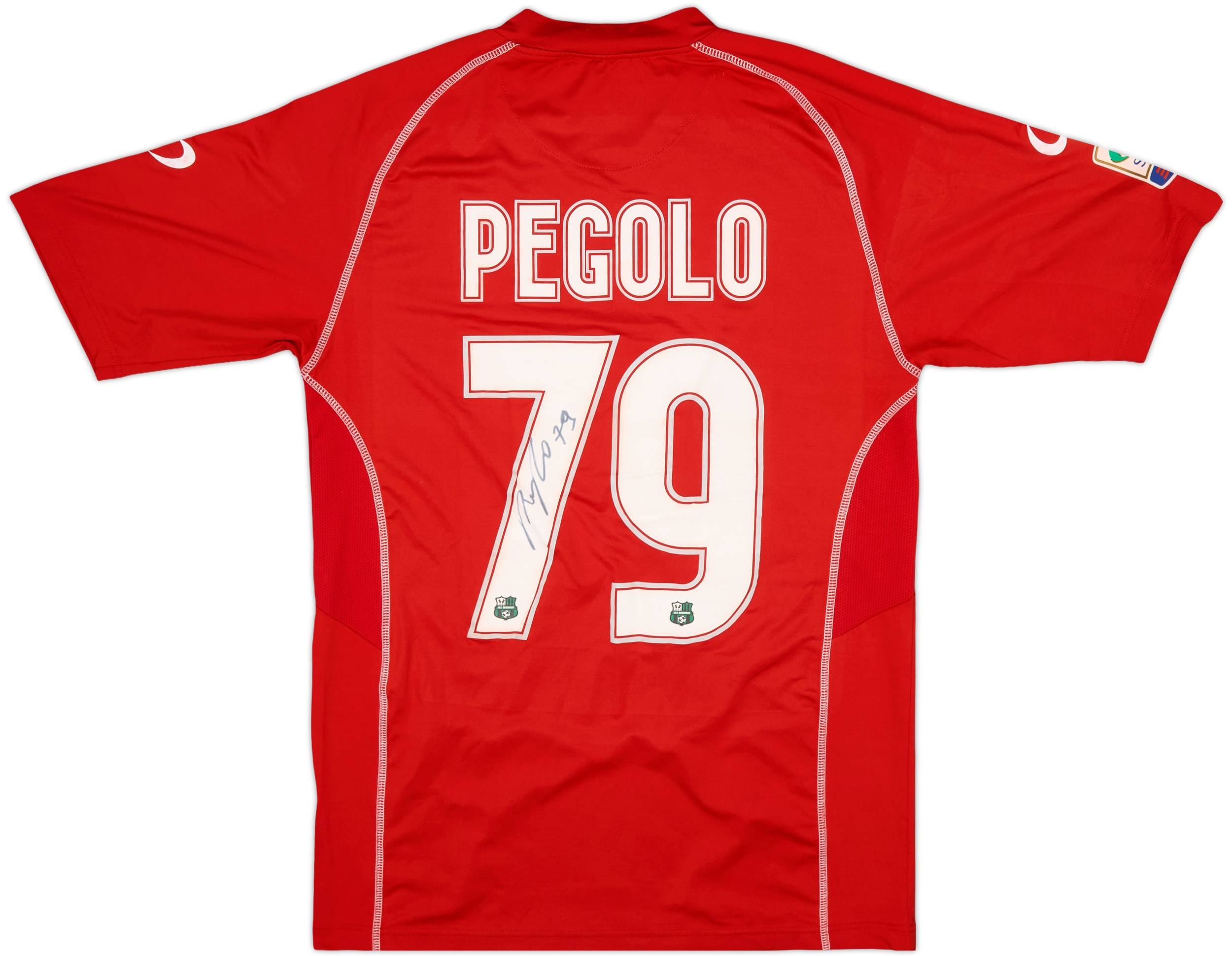 2013-14 Sassuolo Match Issue Signed GK Shirt Pegolo #79
