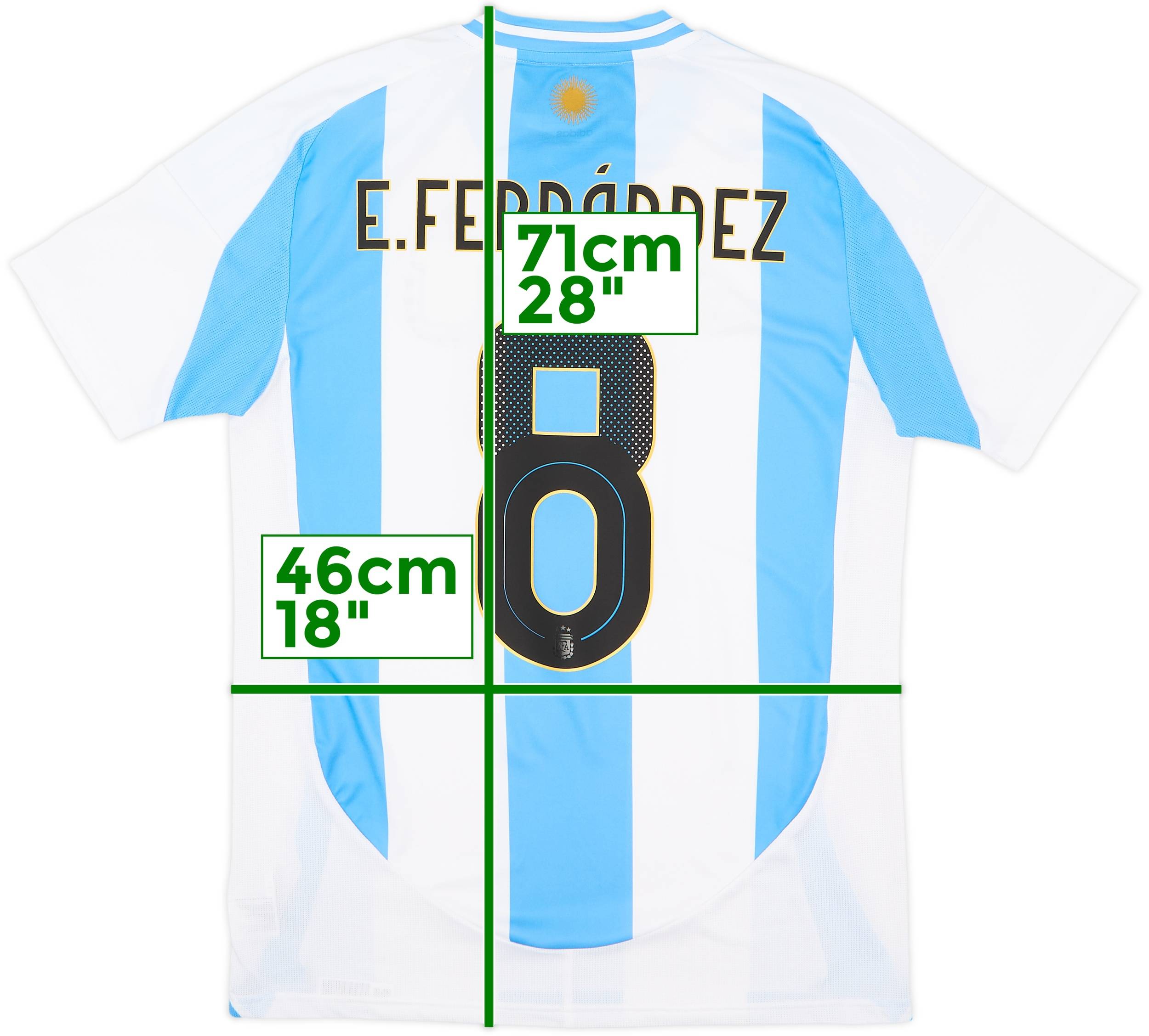 2024-25 Argentina Home Shirt E.Fernandez #8 (S)