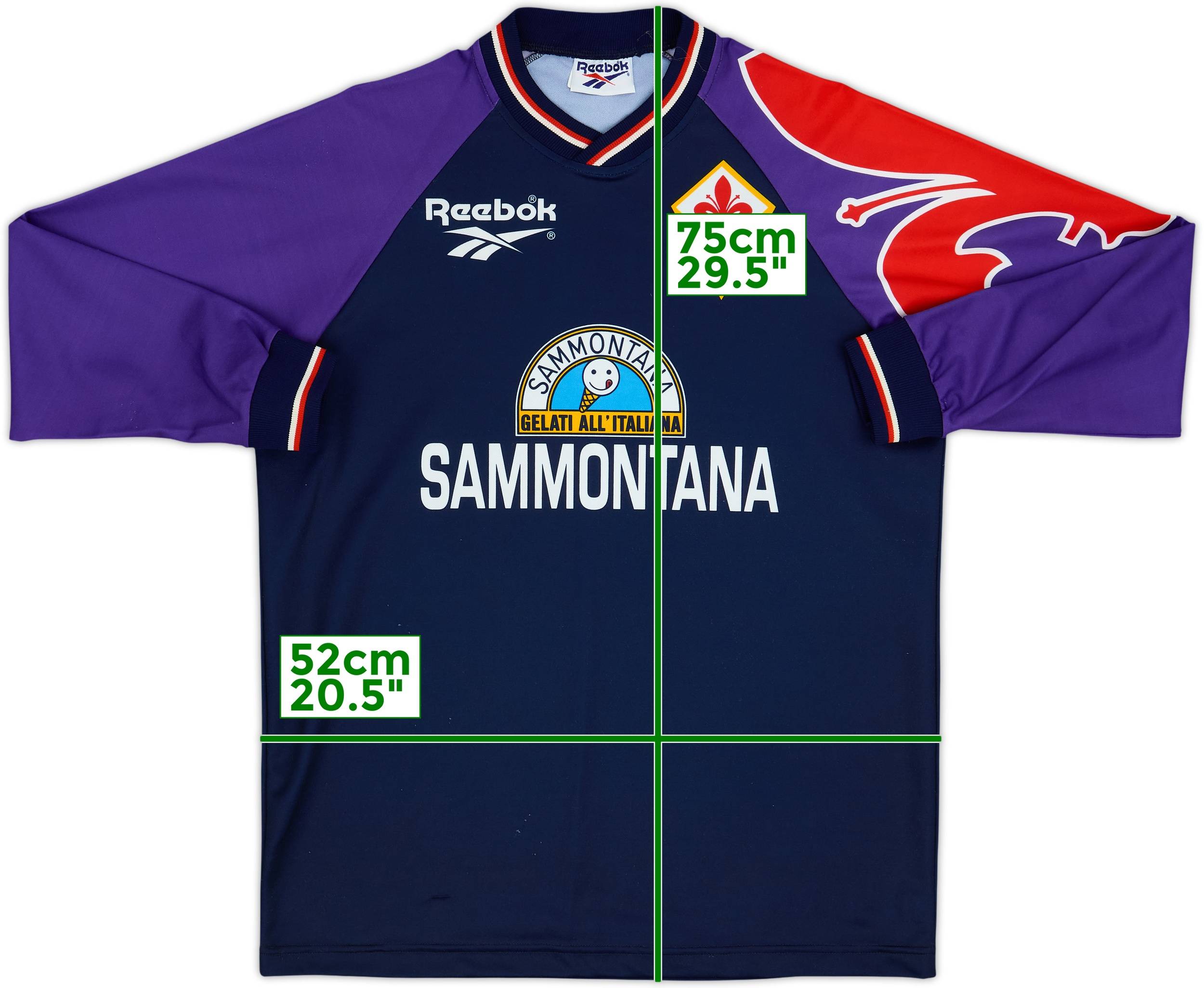 1995-96 Fiorentina Reebok Training L/S Shirt - 6/10 - (M)