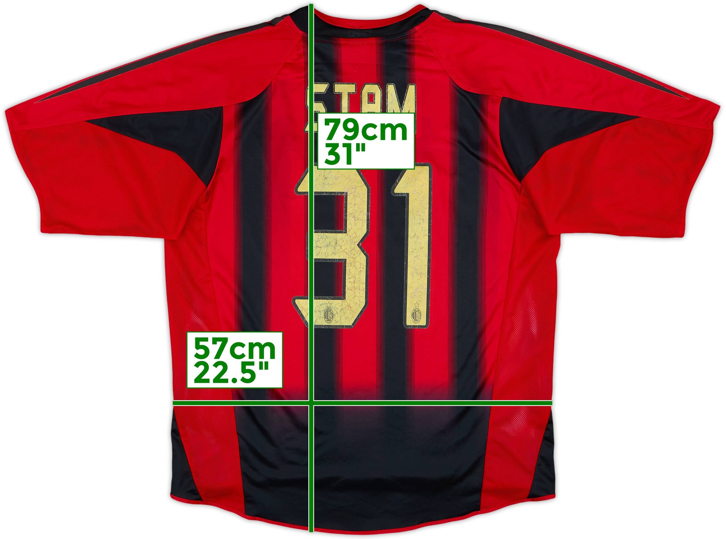 2004-05 AC Milan Home Shirt Stam #31 - 5/10 - (L)