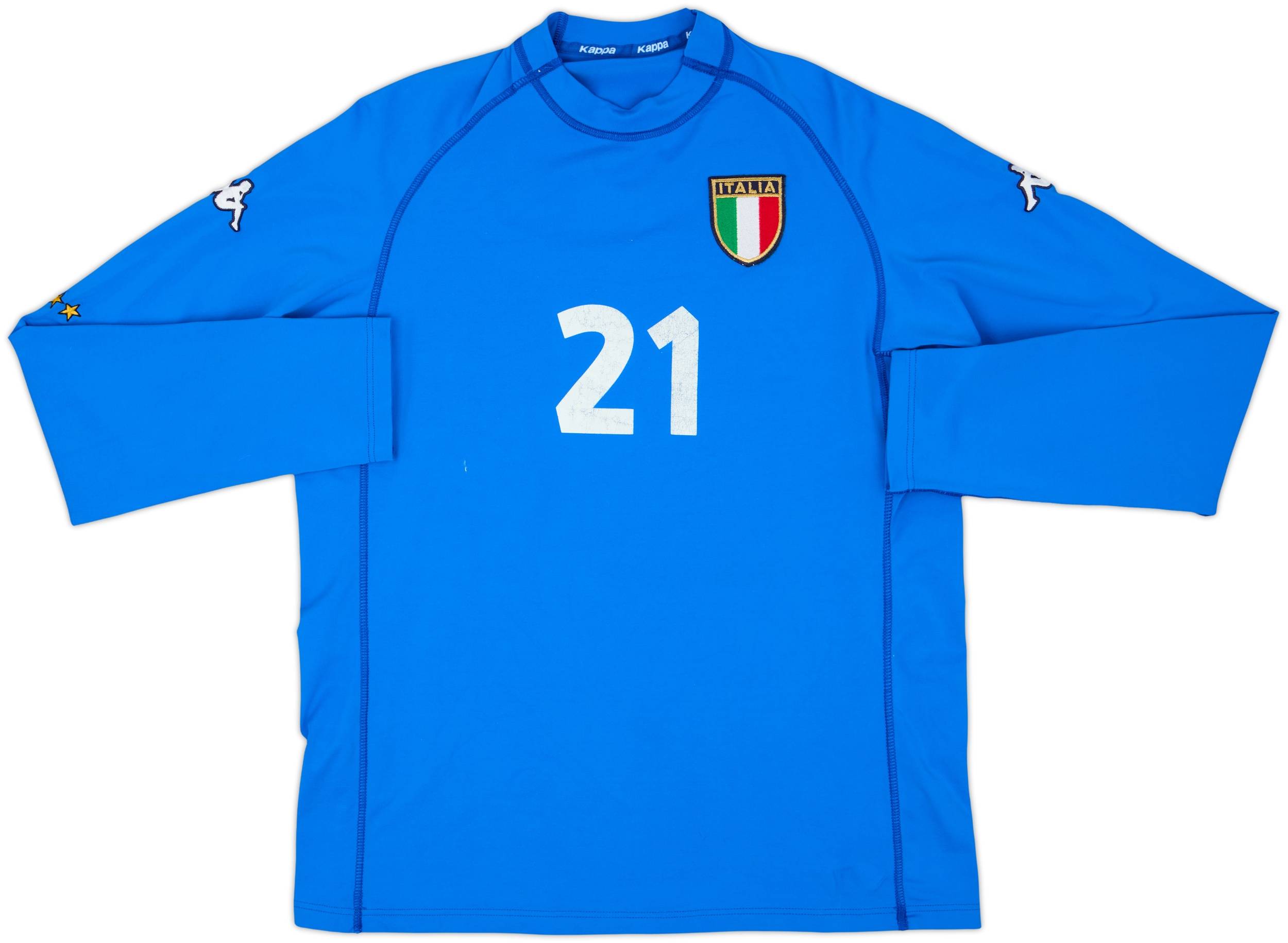 2000-01 Italy Match Issue Home L/S Shirt #21