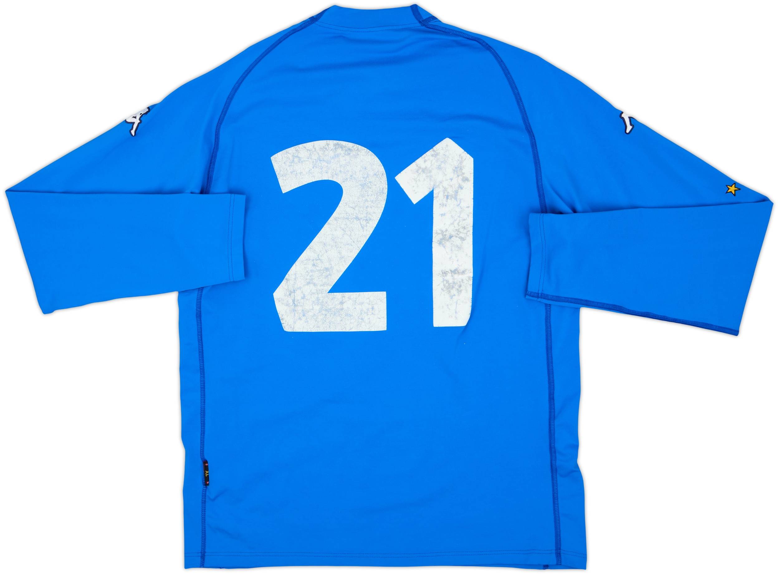 2000-01 Italy Match Issue Home L/S Shirt #21