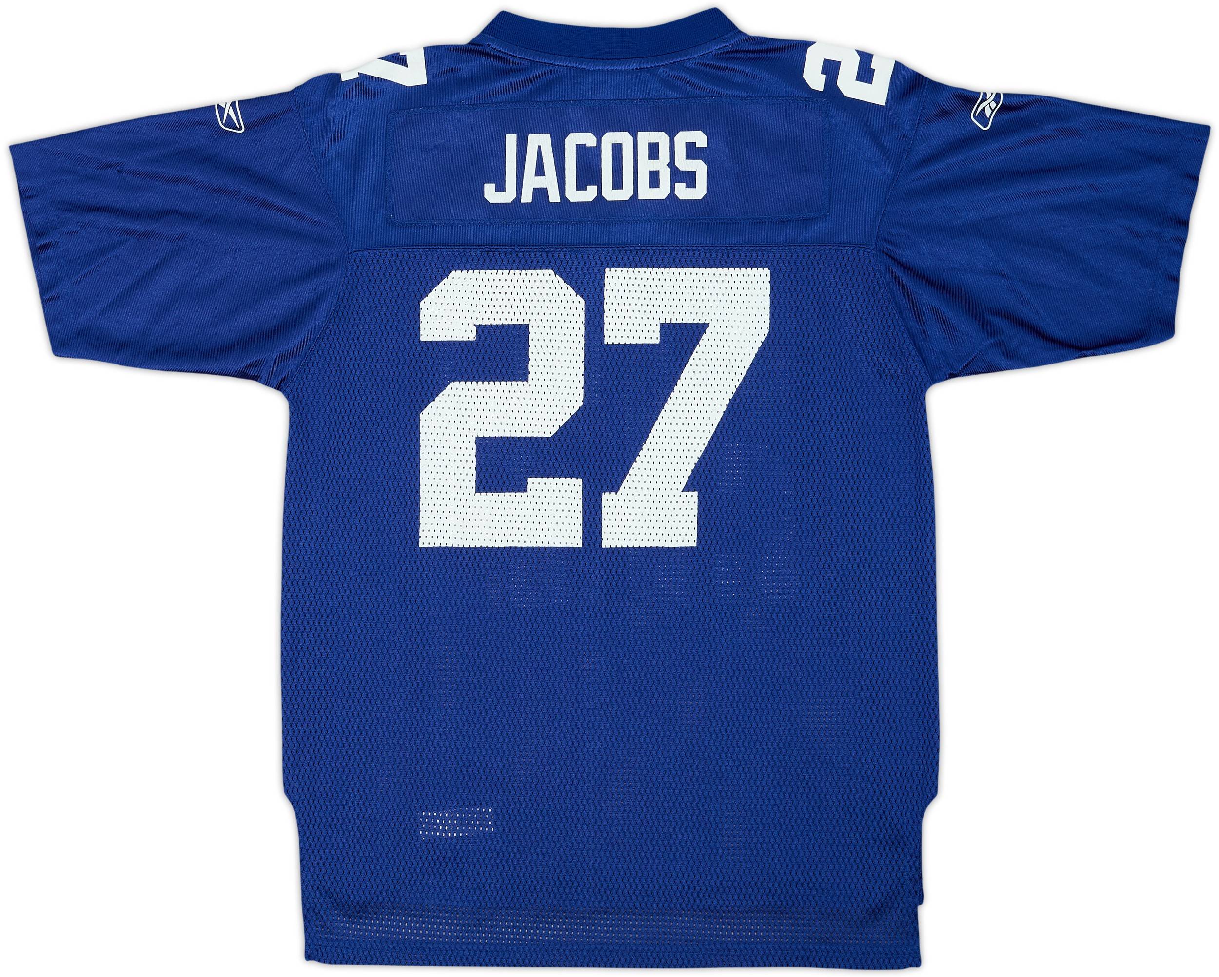 ゲームシャツ　NFL No.27/JACOBS/フットボール 2008 New York Giants Jacobs #27 Reebok On Field Home Jersey - 4/10