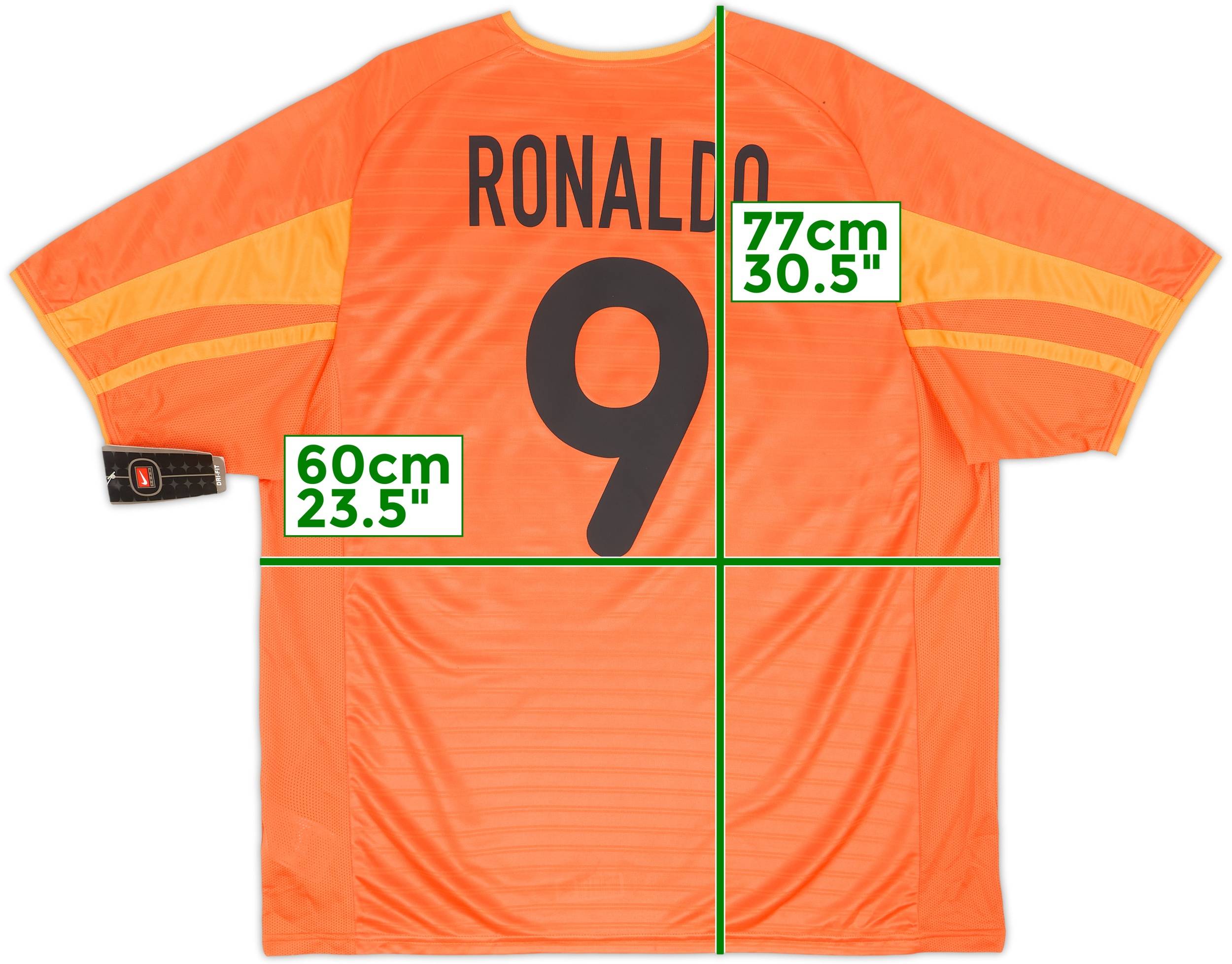 サッカーユニフォーム　インテル　00-01 3rd #9 RONALDO タグ付 2001-02 Inter Milan Third Shirt Ronaldo #9 (XL)